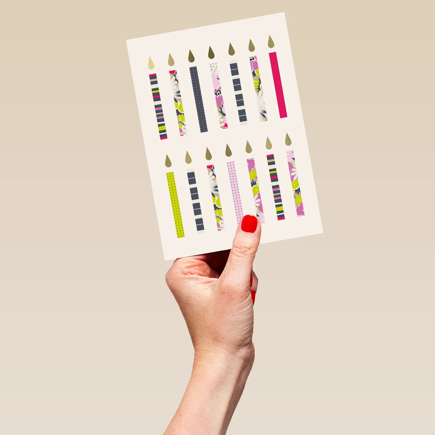 Personalised Illustrated Colourful Candles Birthday Card - Image 5