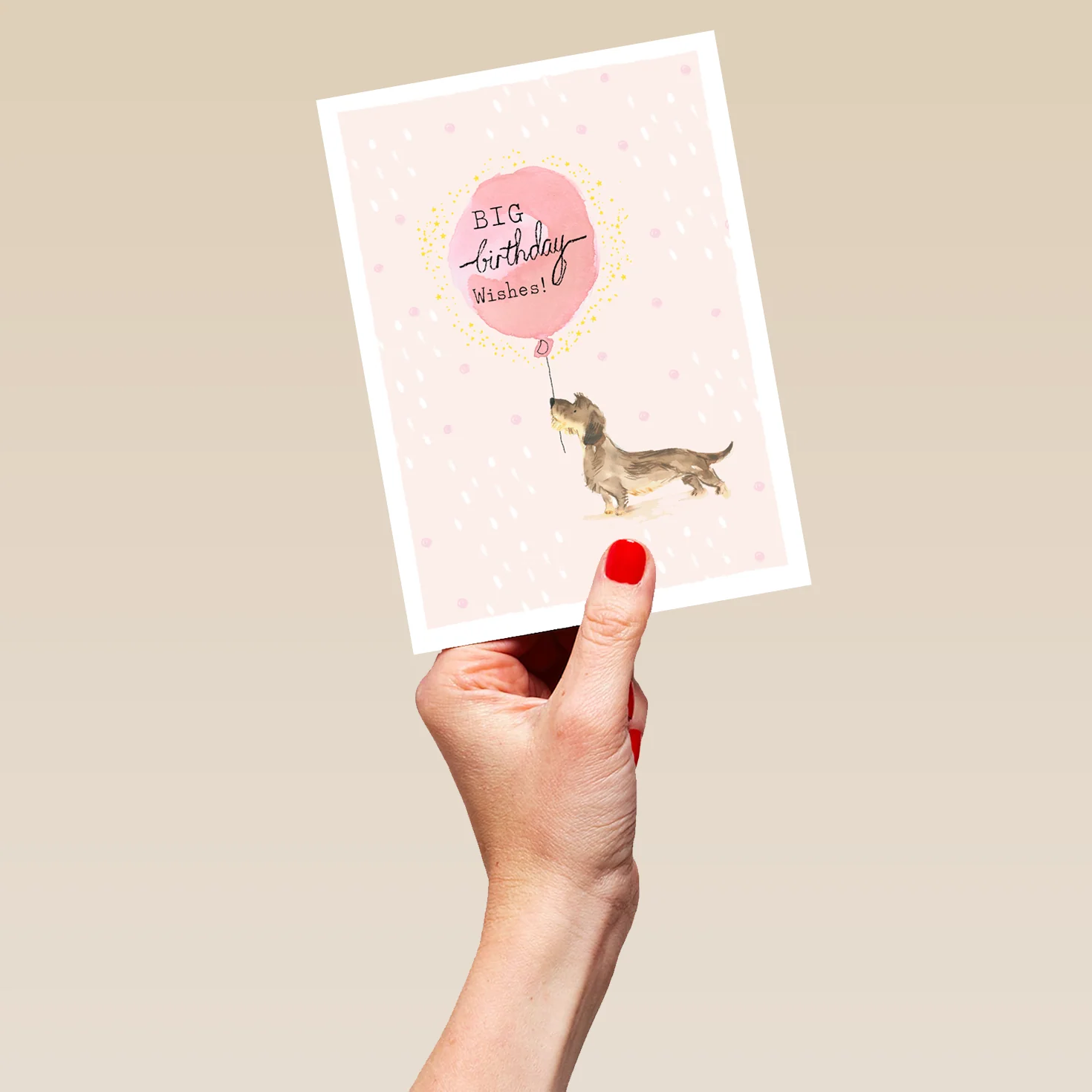Personalised Illustrated Dog And Balloon Birthday Card - Image 5