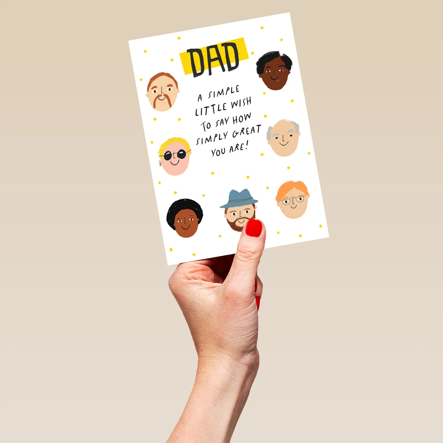 Personalised Illustrated Face For Dad Card - Image 5