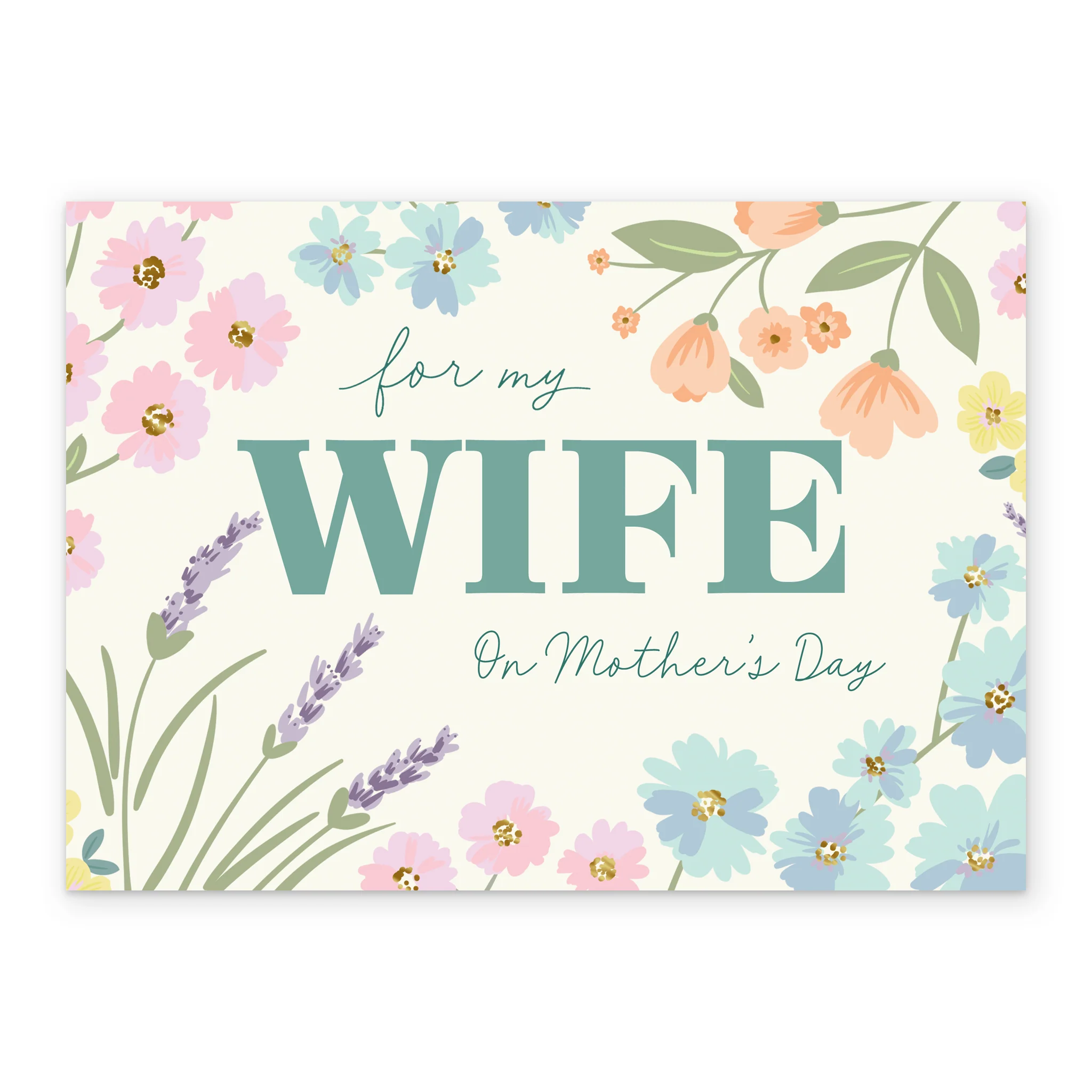 Personalised Illustrated Floral Mother's Day Card for Wife - Image 2