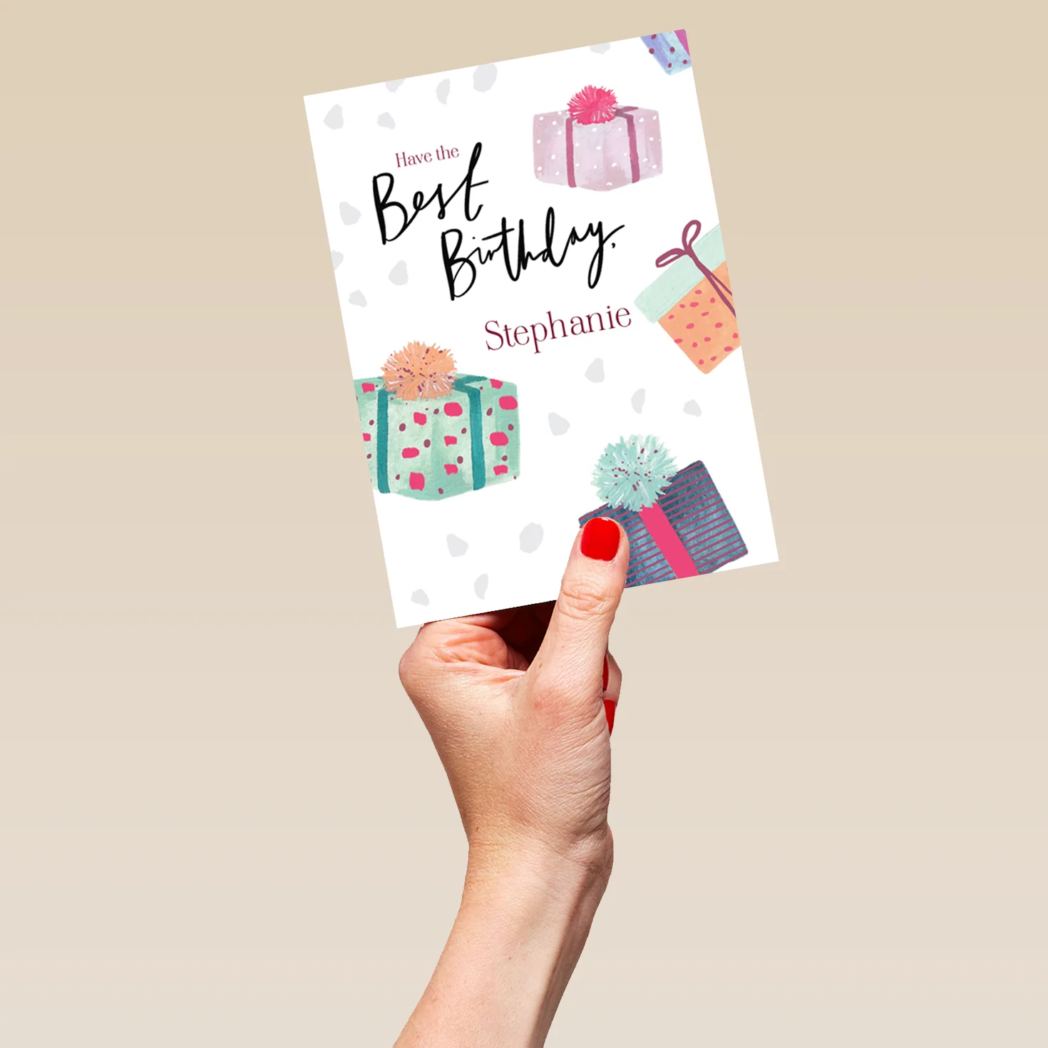Personalised Illustrated Gifts Birthday Card - Image 5