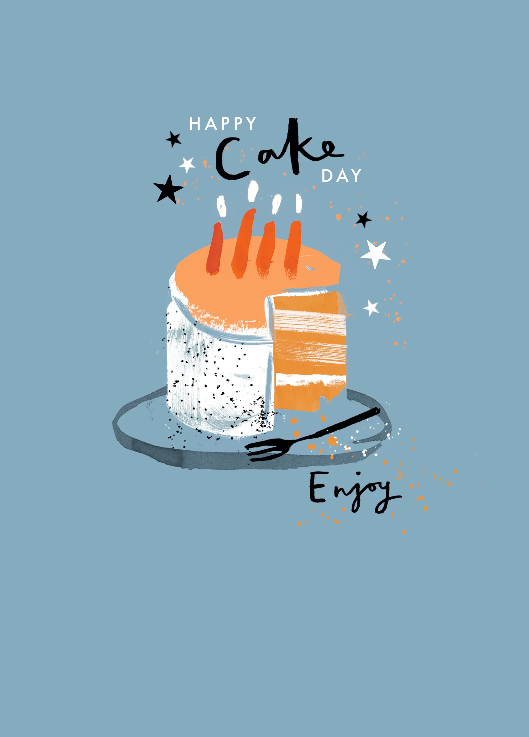 Personalised Illustrated Happy Cake Day Birthday Card