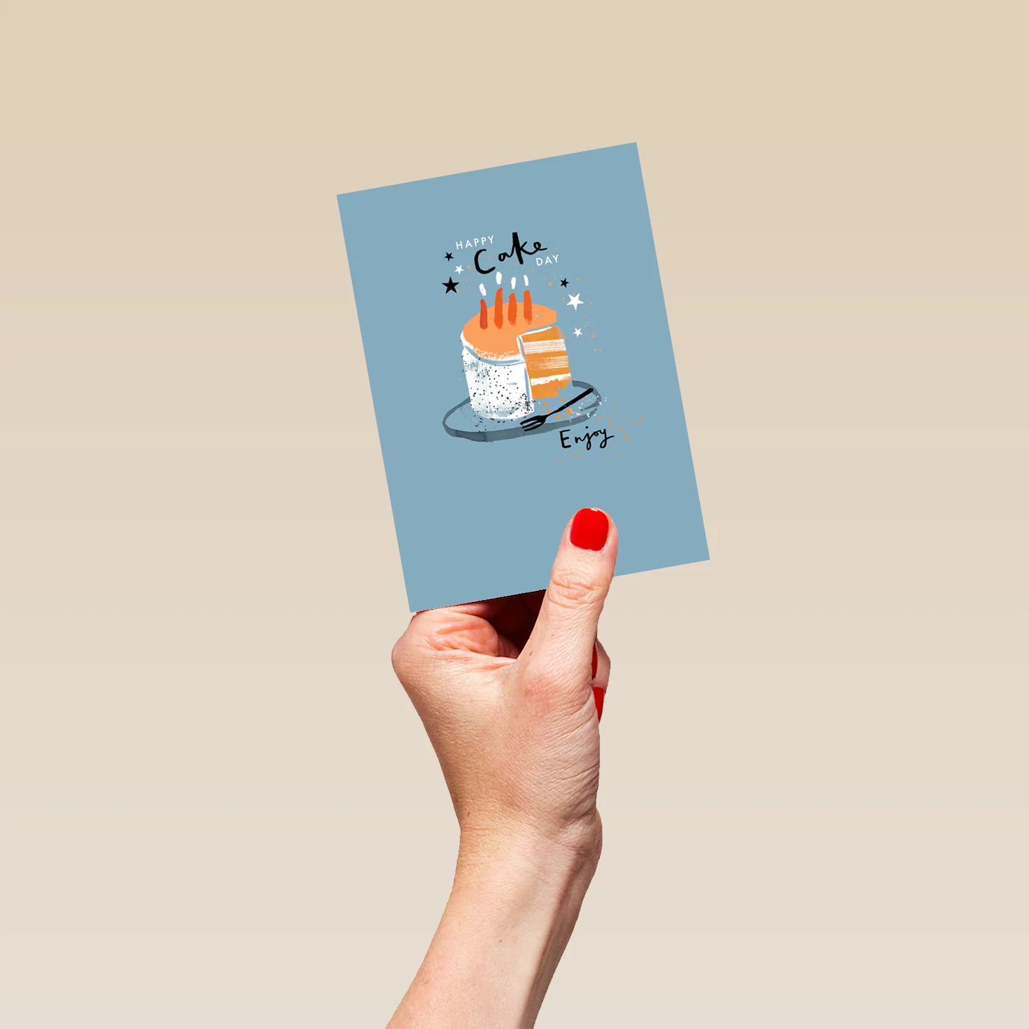 Personalised Illustrated Happy Cake Day Birthday Card - Image 4