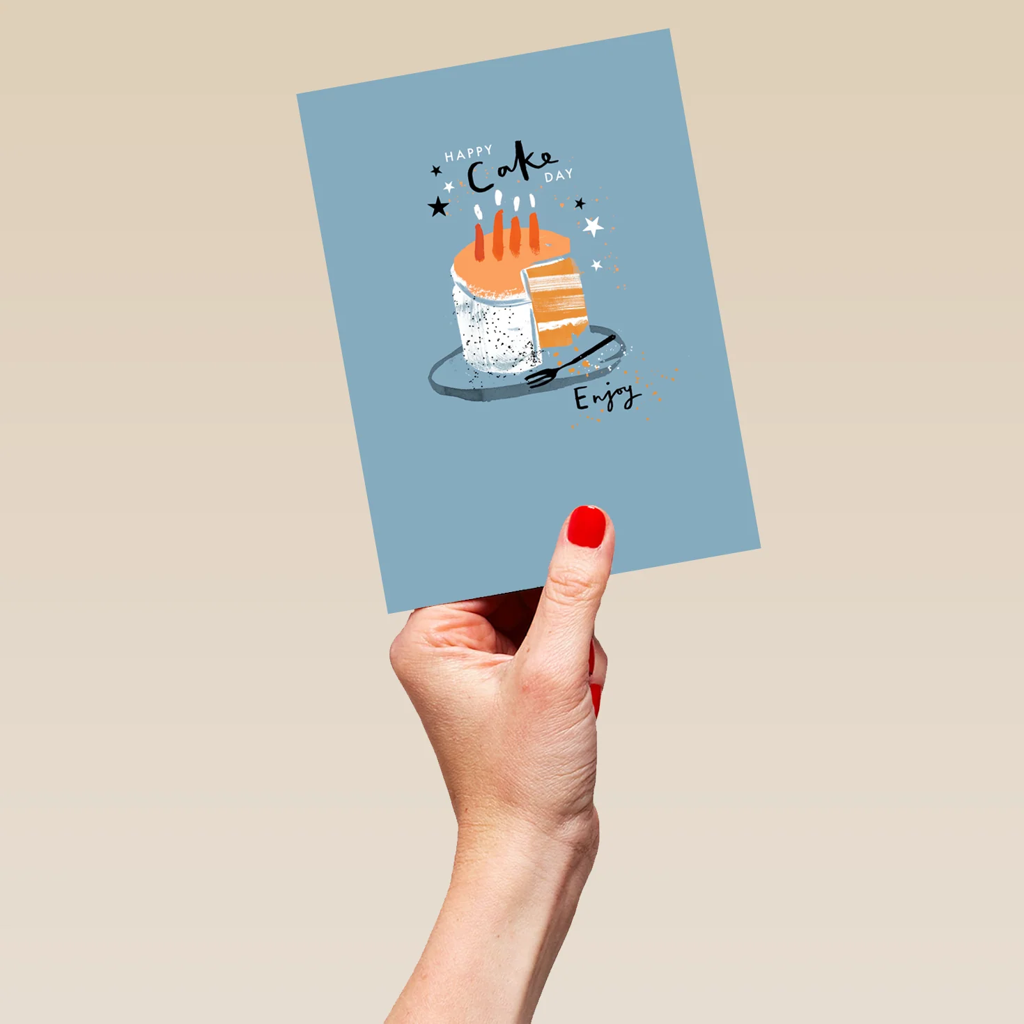 Personalised Illustrated Happy Cake Day Birthday Card - Image 5