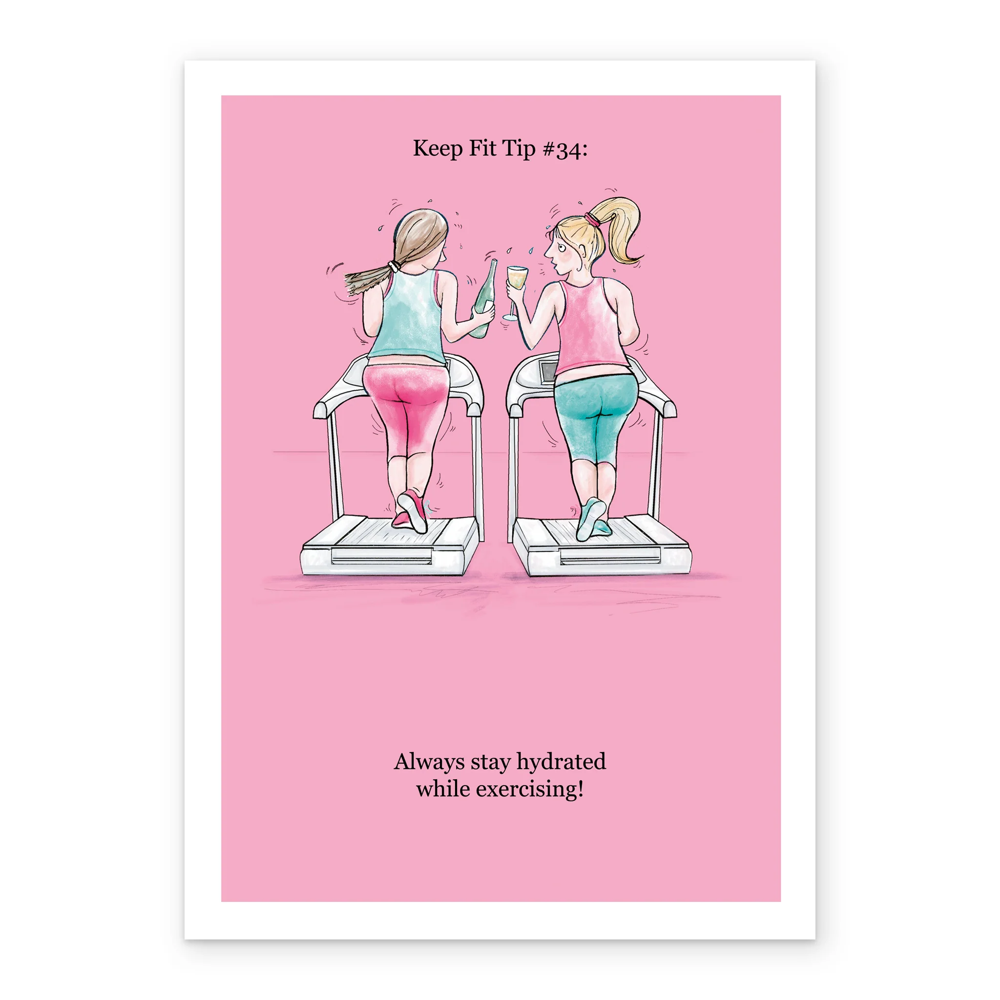Personalised Illustrated Keep Fit Tip Funny Birthday Card - Image 2