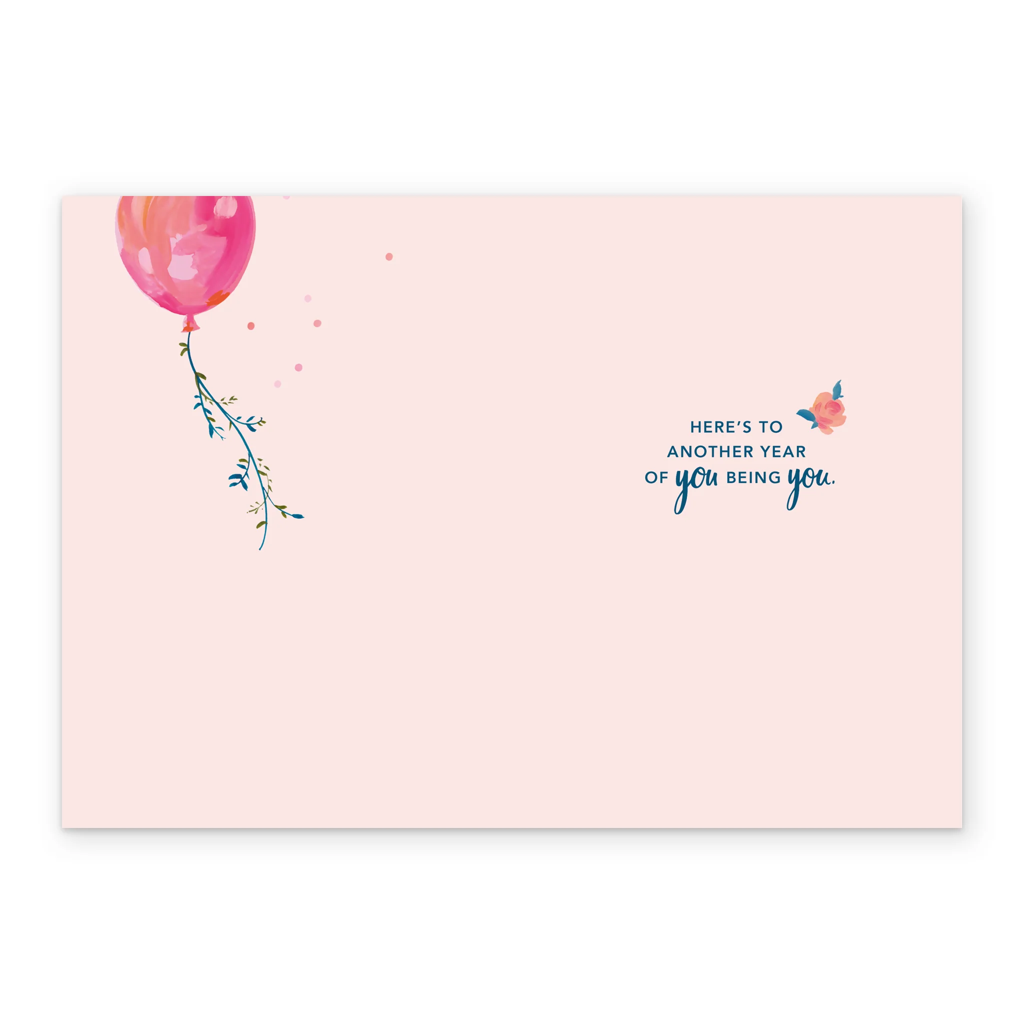Personalised Illustrated Pink Balloon Birthday Card - Image 3
