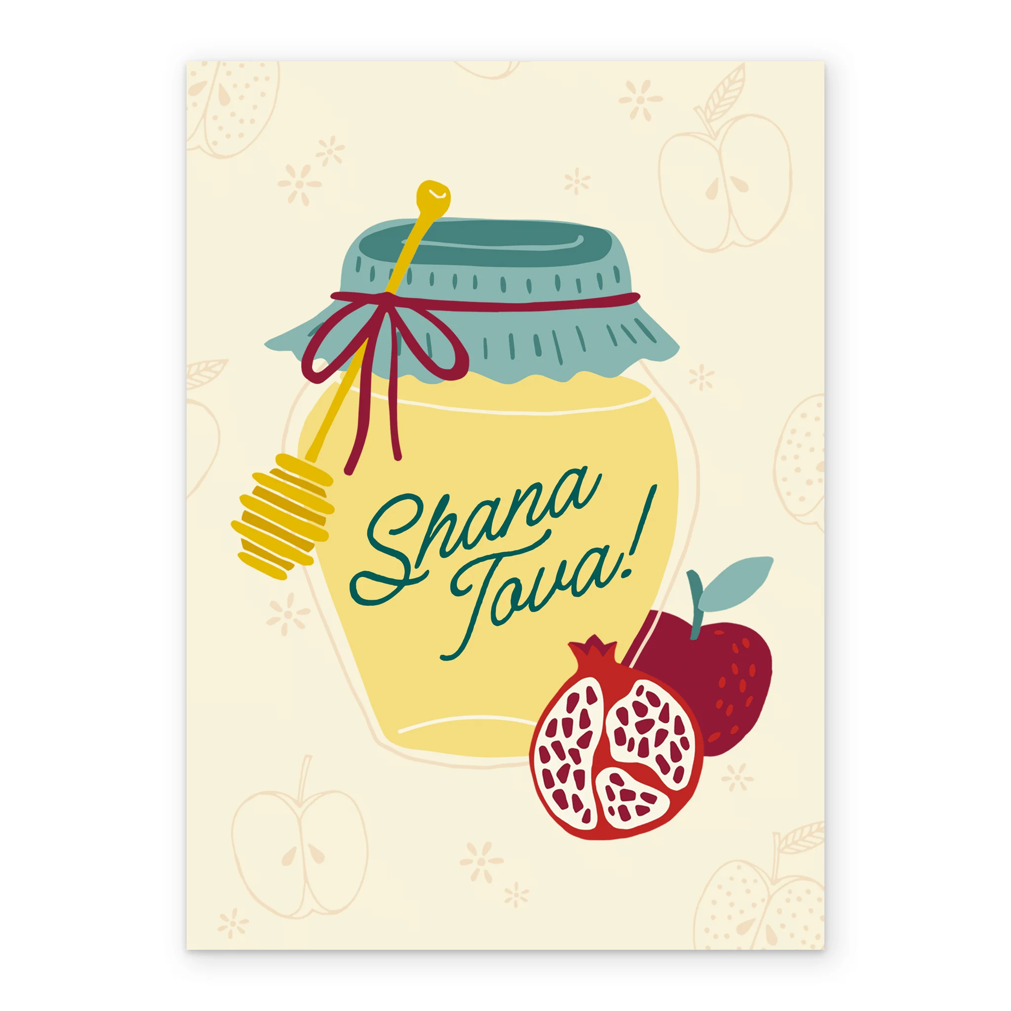 Personalised Illustrated 'Shana Tova!' Jewish New Year Card - Image 2