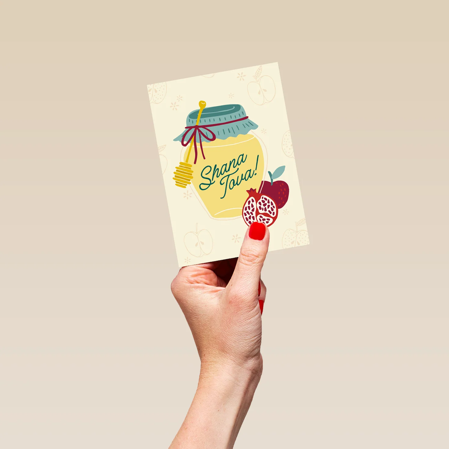 Personalised Illustrated 'Shana Tova!' Jewish New Year Card - Image 4