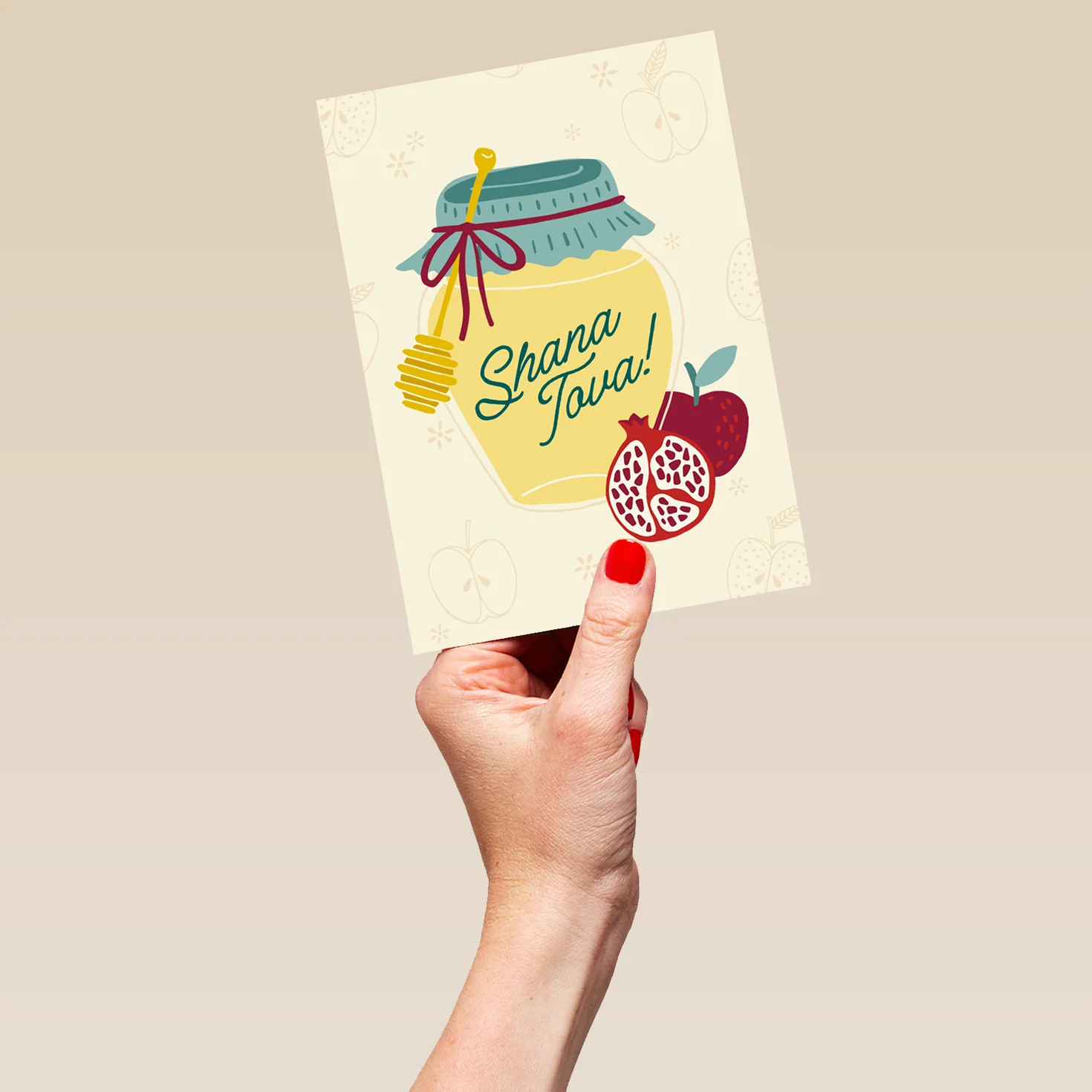 Personalised Illustrated 'Shana Tova!' Jewish New Year Card - Image 5
