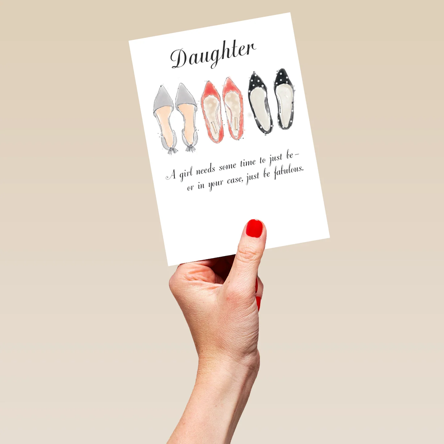 Personalised Illustrated Shoes Card For Daughter - Image 5