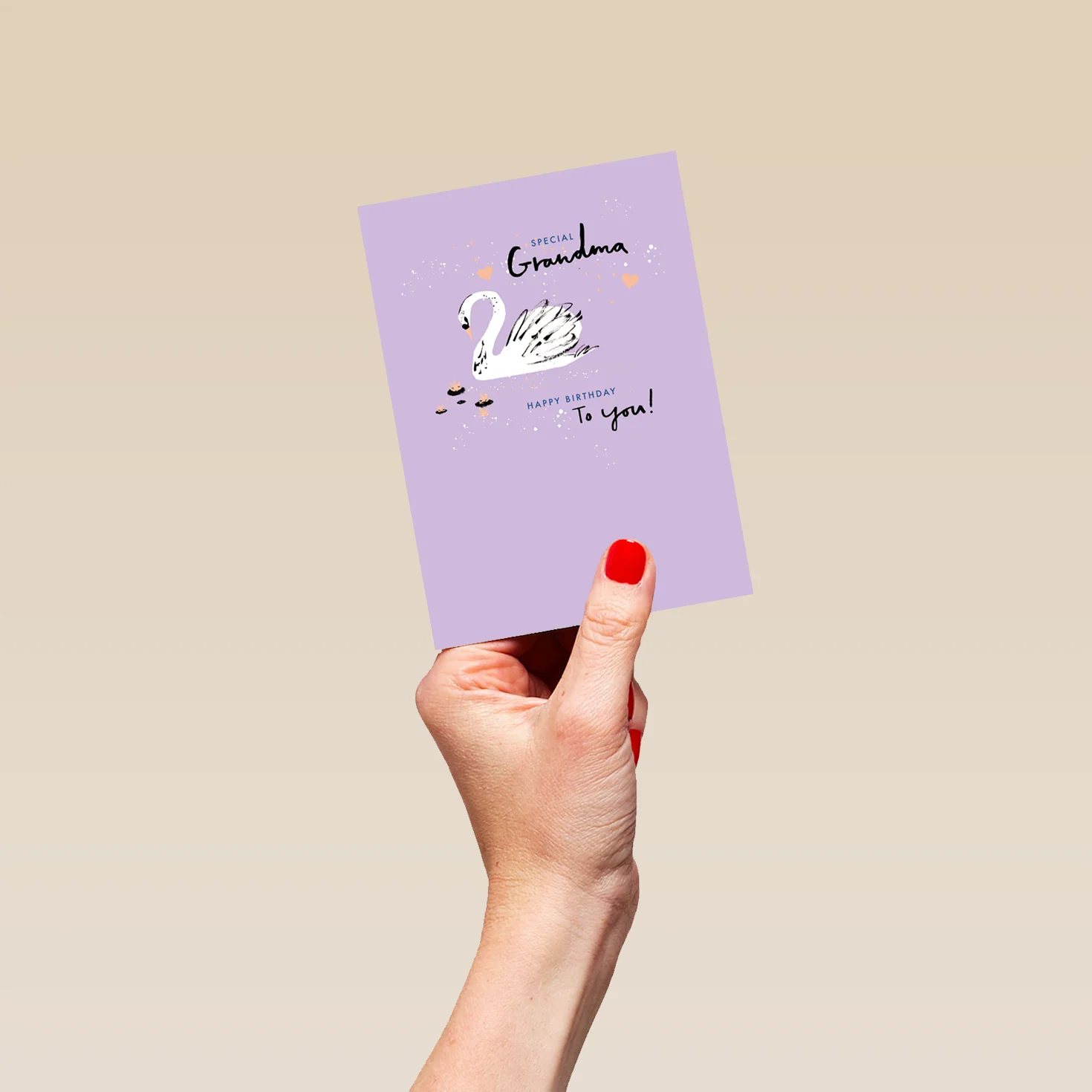 Personalised Illustrated Swan Birthday Card For Grandma - Image 4
