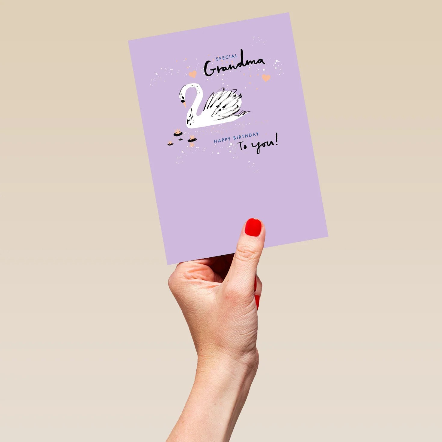 Personalised Illustrated Swan Birthday Card For Grandma - Image 5