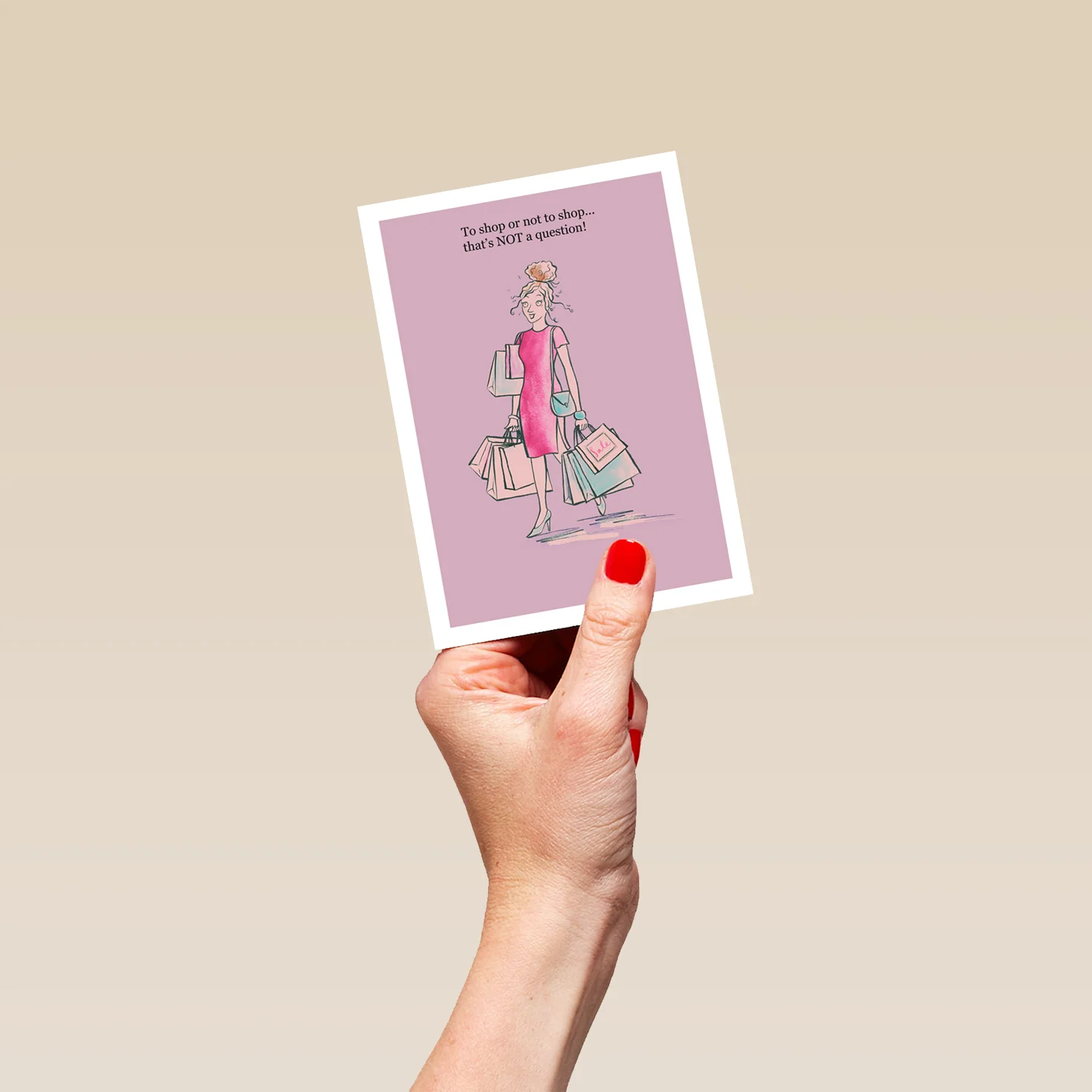 Personalised Illustrated To Shop Or Not To Shop Birthday Card - Image 4