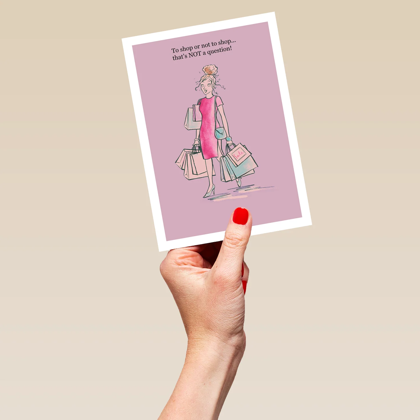 Personalised Illustrated To Shop Or Not To Shop Birthday Card - Image 5