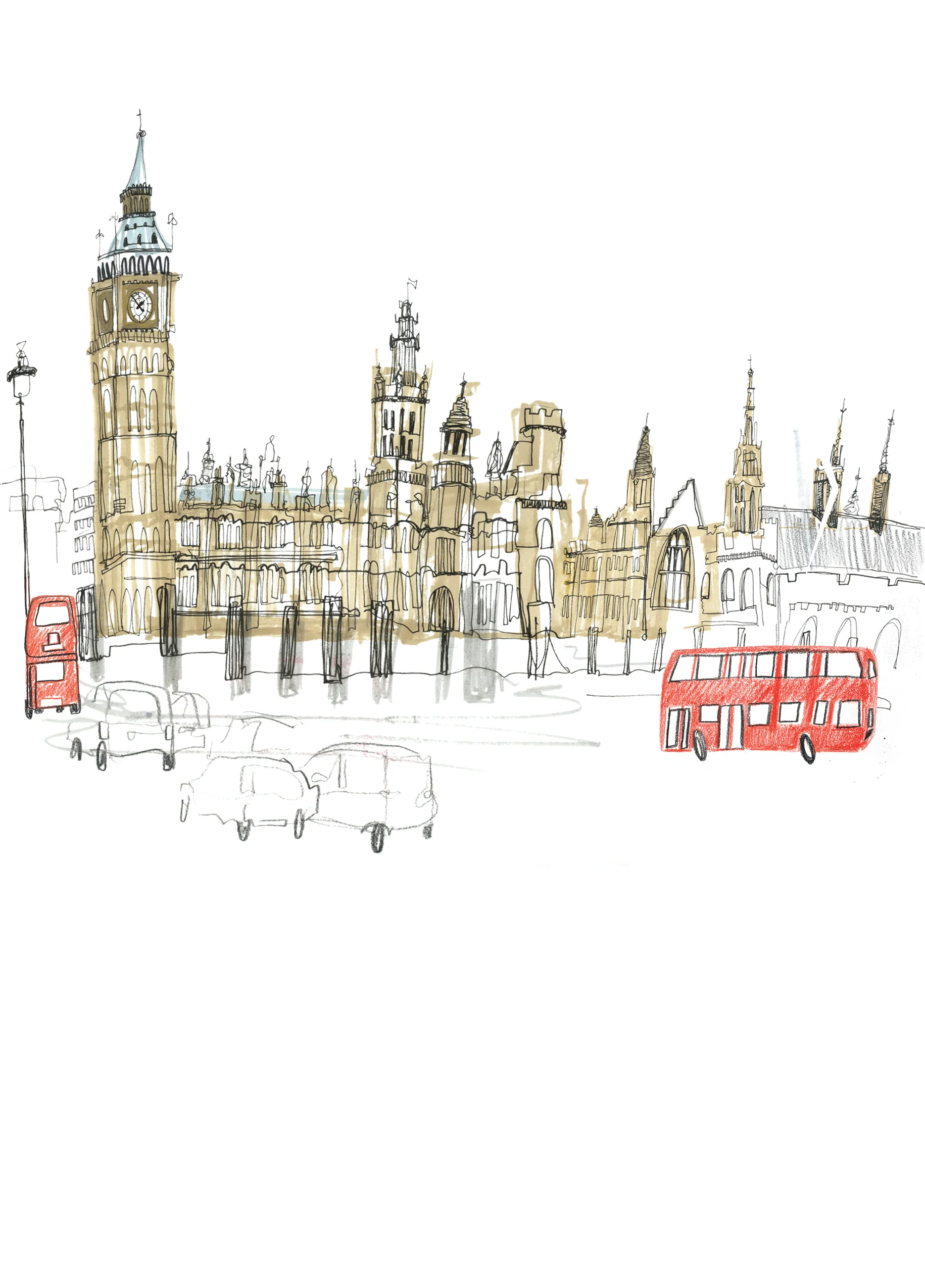 Personalised Illustration Of London Card