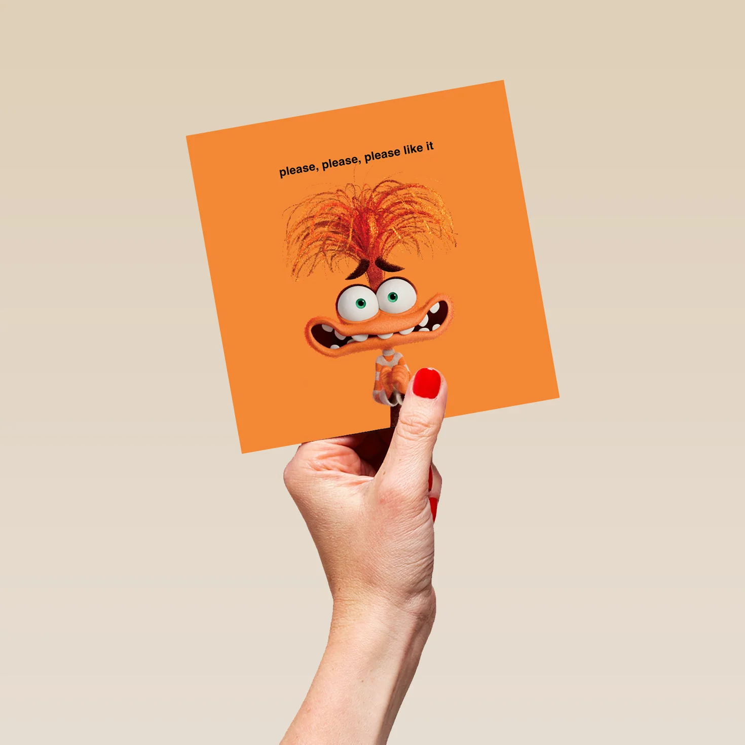 Personalised Inside Out Orange Anxiety Birthday Card - Image 5