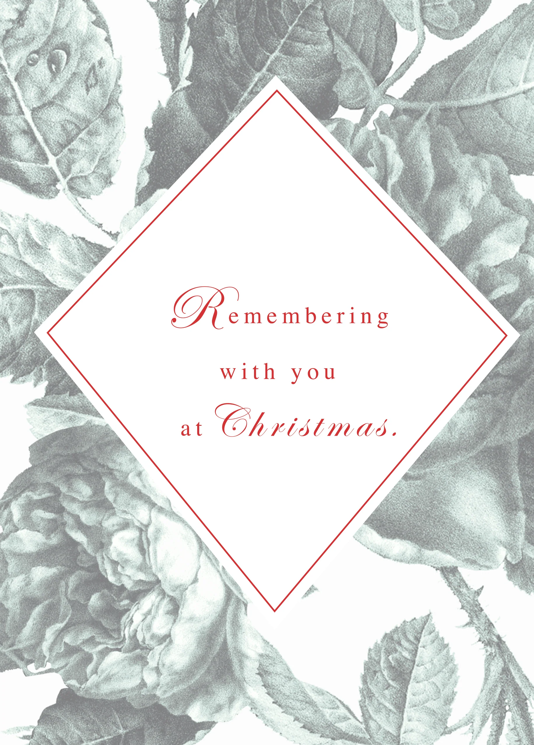 Personalised Irises Remembering And Thinking Christmas Card
