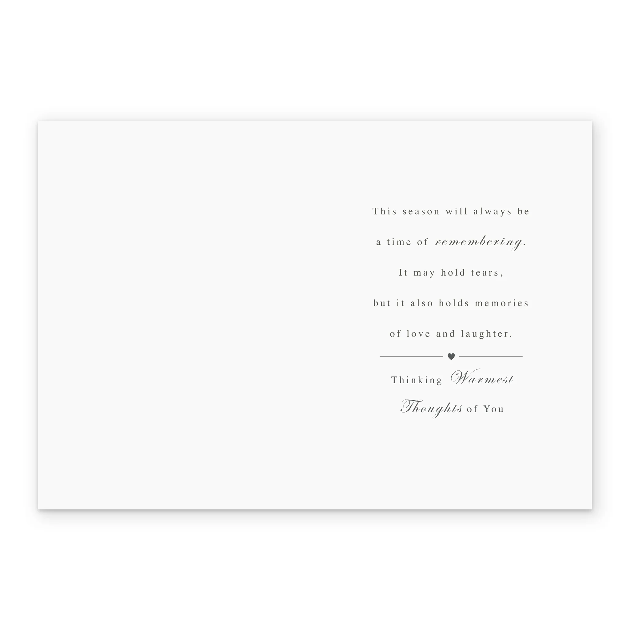 Personalised Irises Remembering And Thinking Christmas Card - Image 3