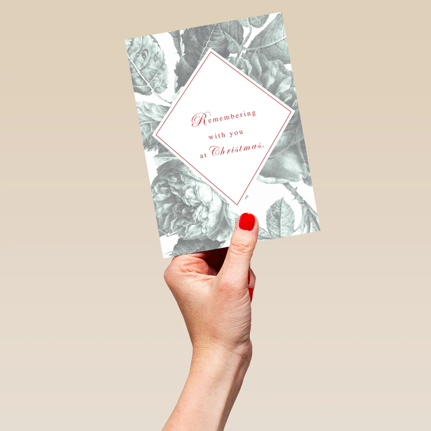 Personalised Irises Remembering And Thinking Christmas Card - Image 5