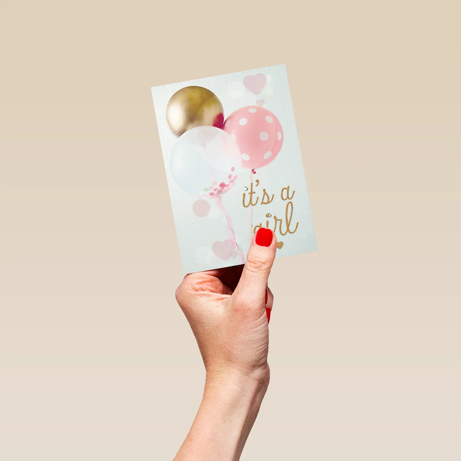 Personalised It's A Girl Newborn Baby Card - Image 4