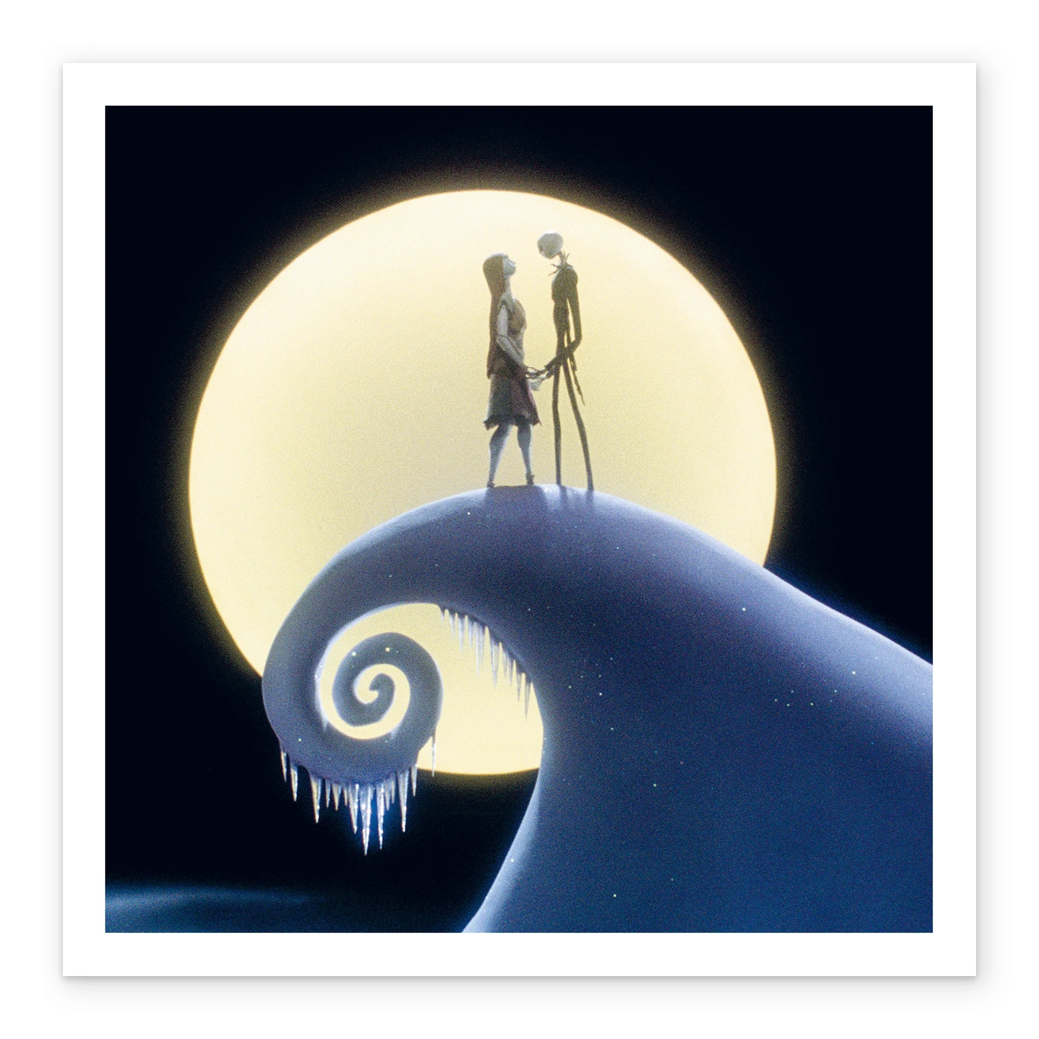 Personalised Jack Skellington & Sally on Spiral Hill Greeting Card - Image 2