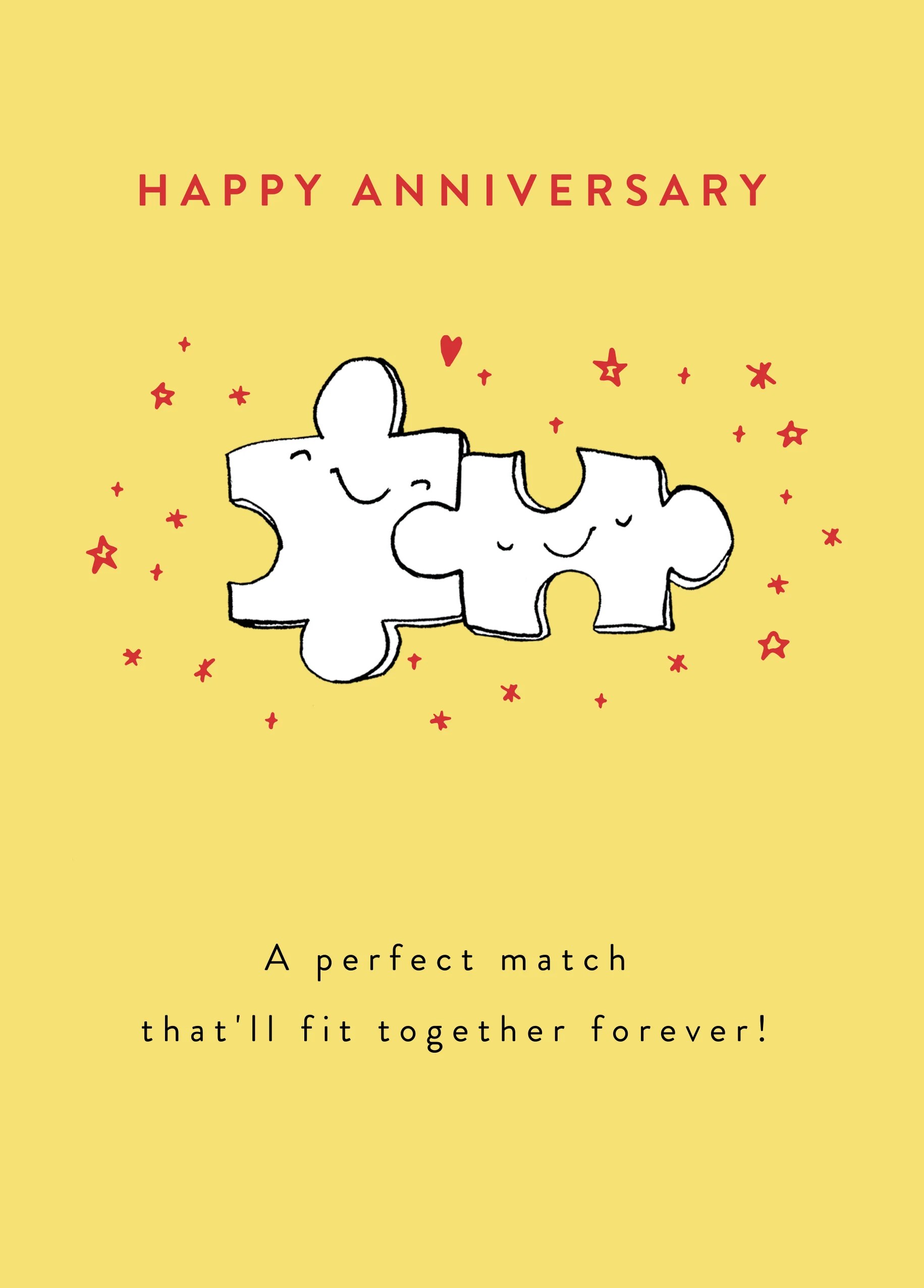 Personalised Jigsaw Anniversary Card