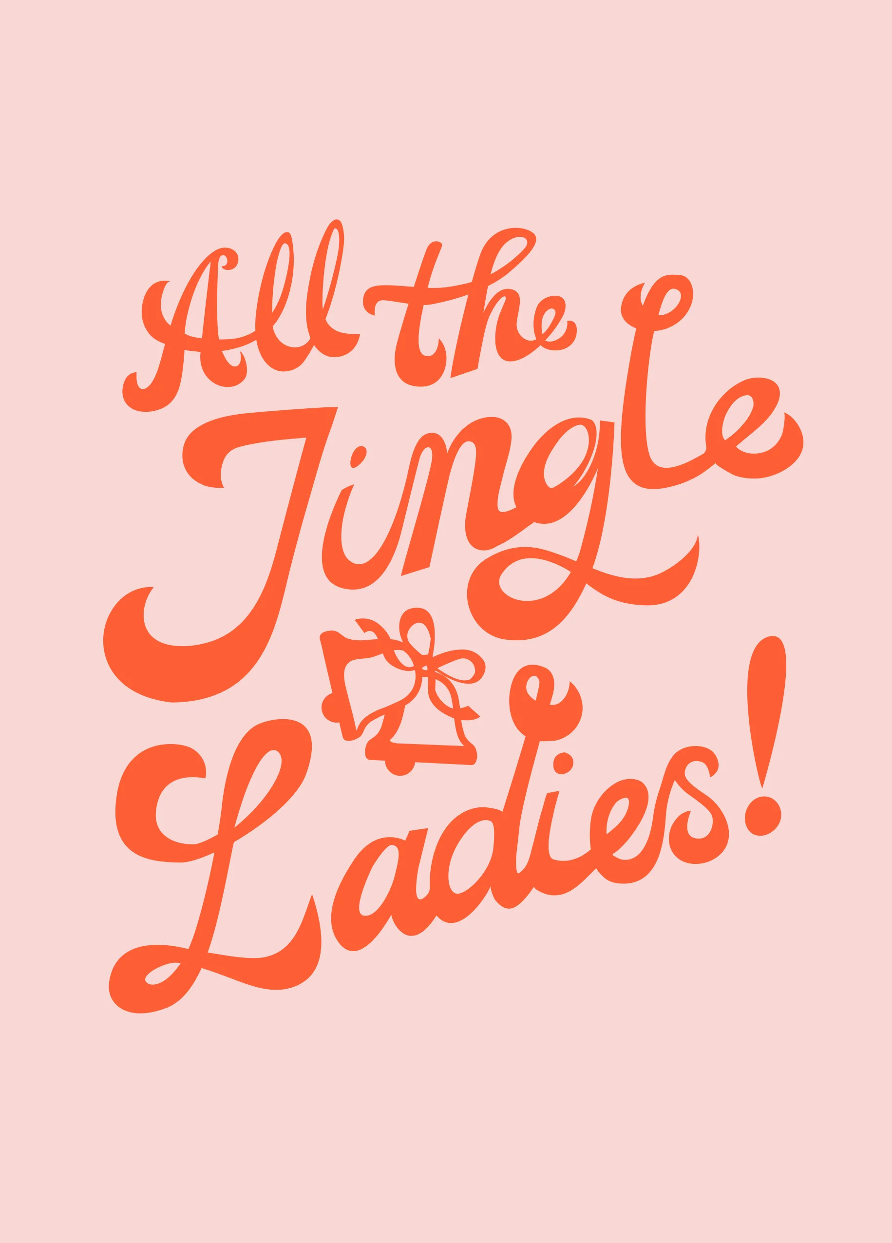 Personalised Jingle Ladies Christmas Card