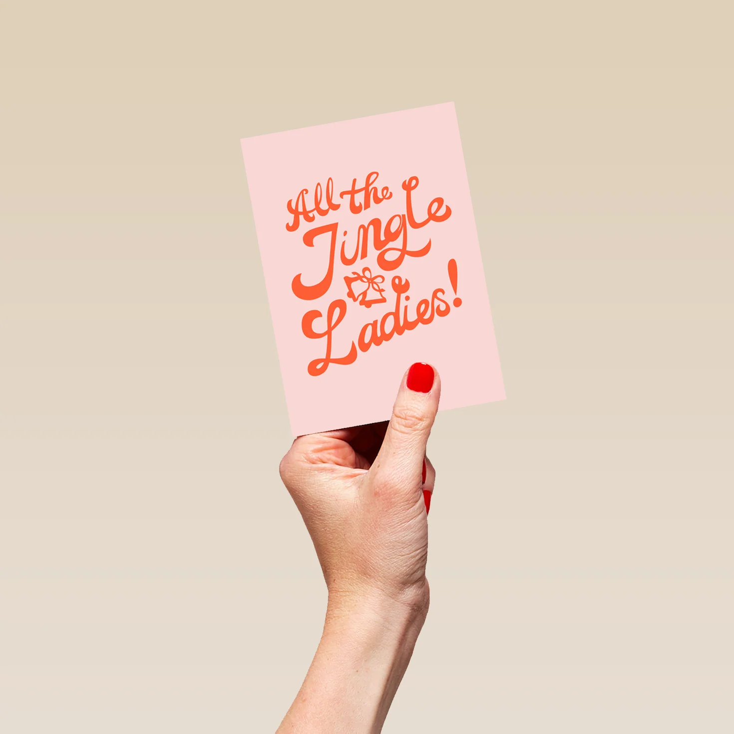 Personalised Jingle Ladies Christmas Card - Image 4