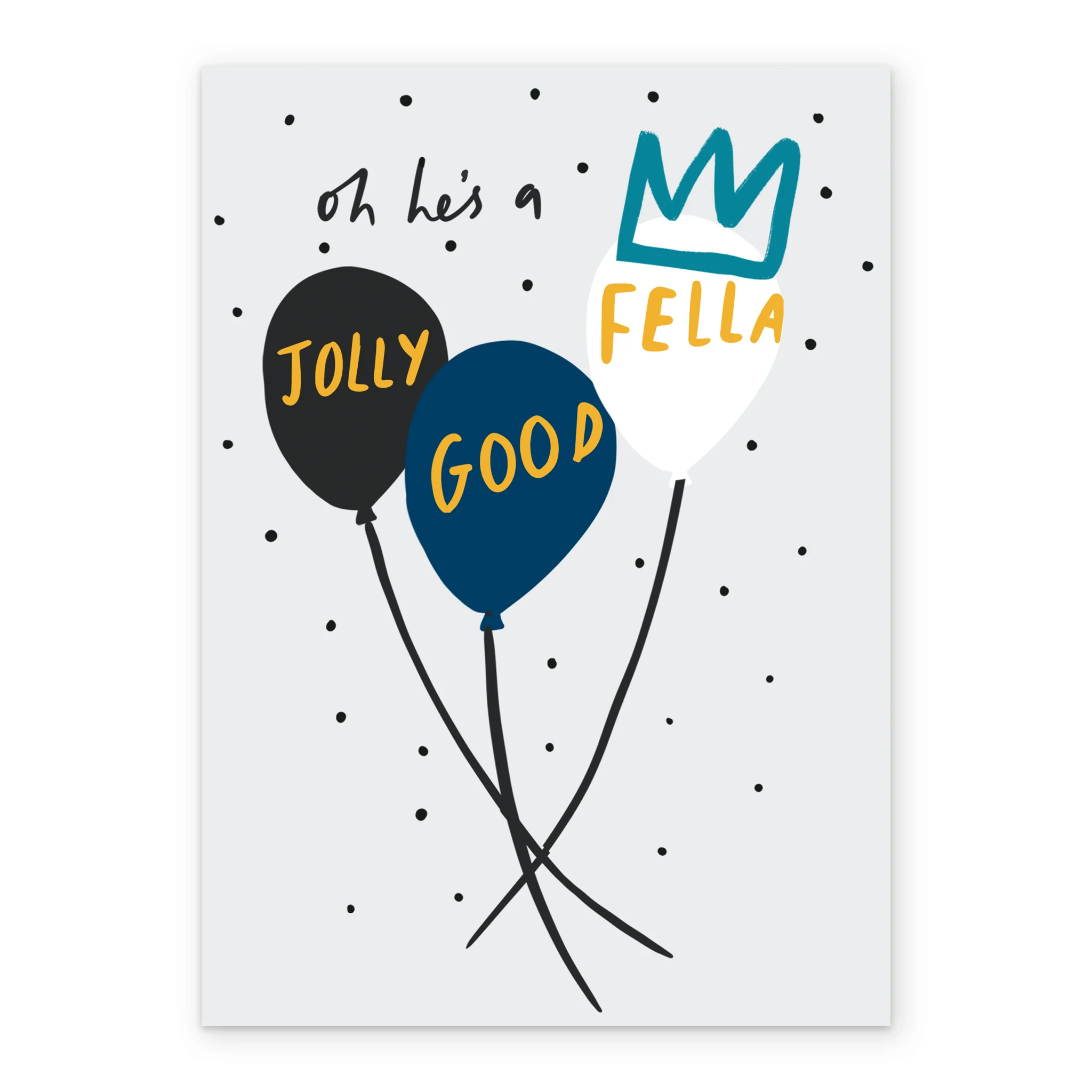 Personalised Jolly Good Fella Balloons Birthday Card - Image 2