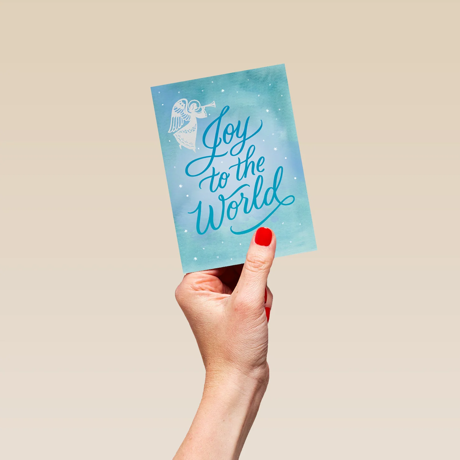 Personalised 'Joy to the World' Text Led Christmas Card - Image 4