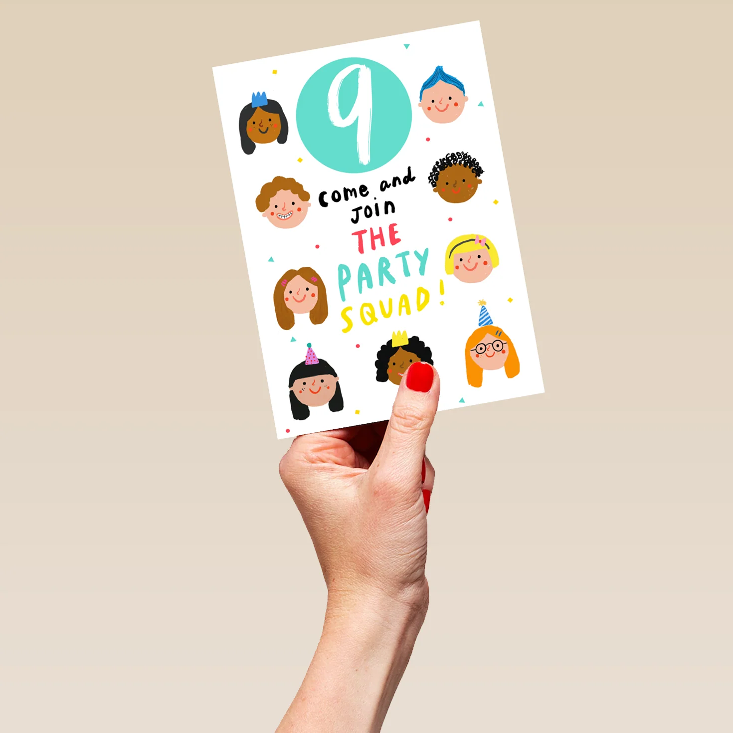 Personalised Kids 9th Birthday Party Card - Image 5