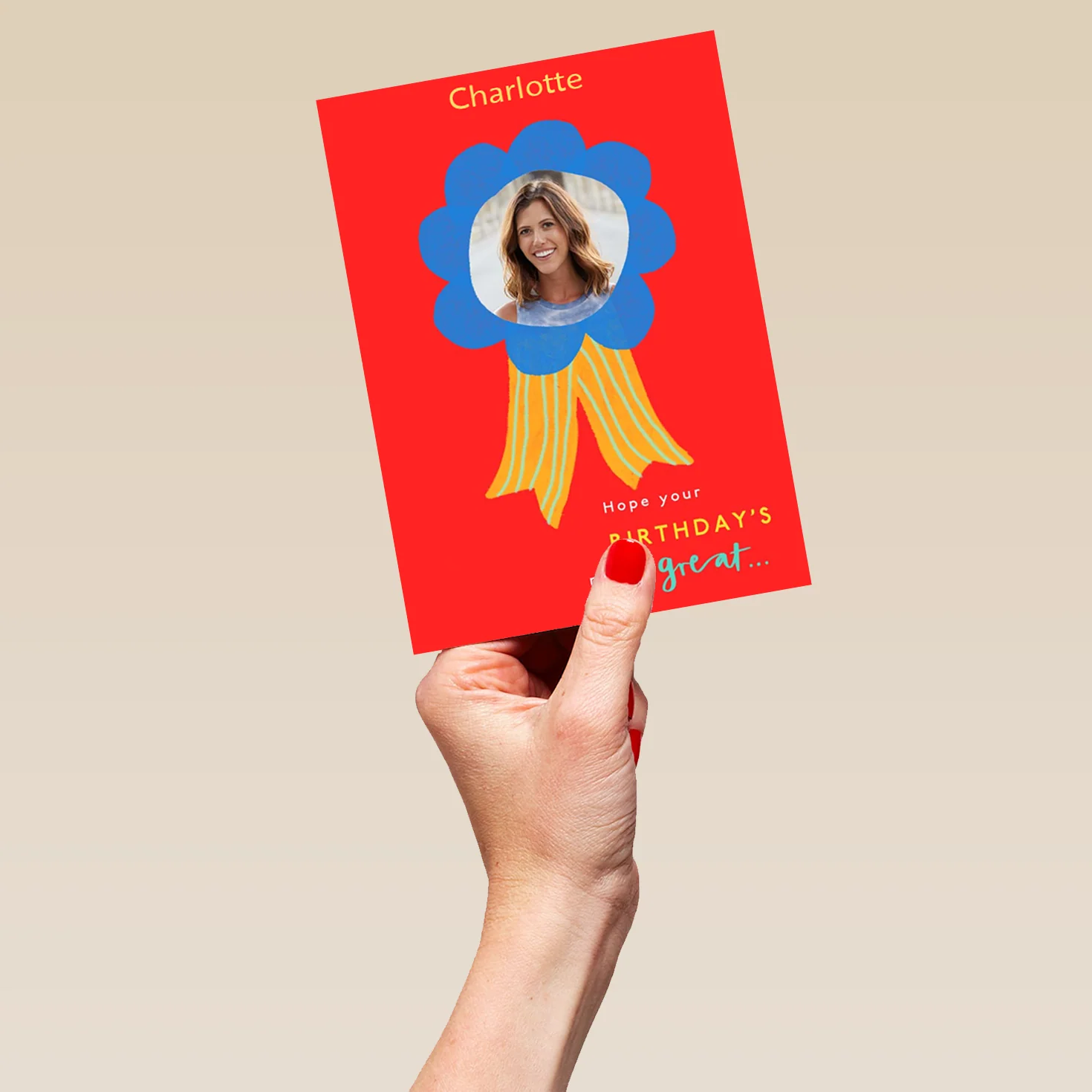 Personalised Kids Birthday Photo Rosette Card - Image 5