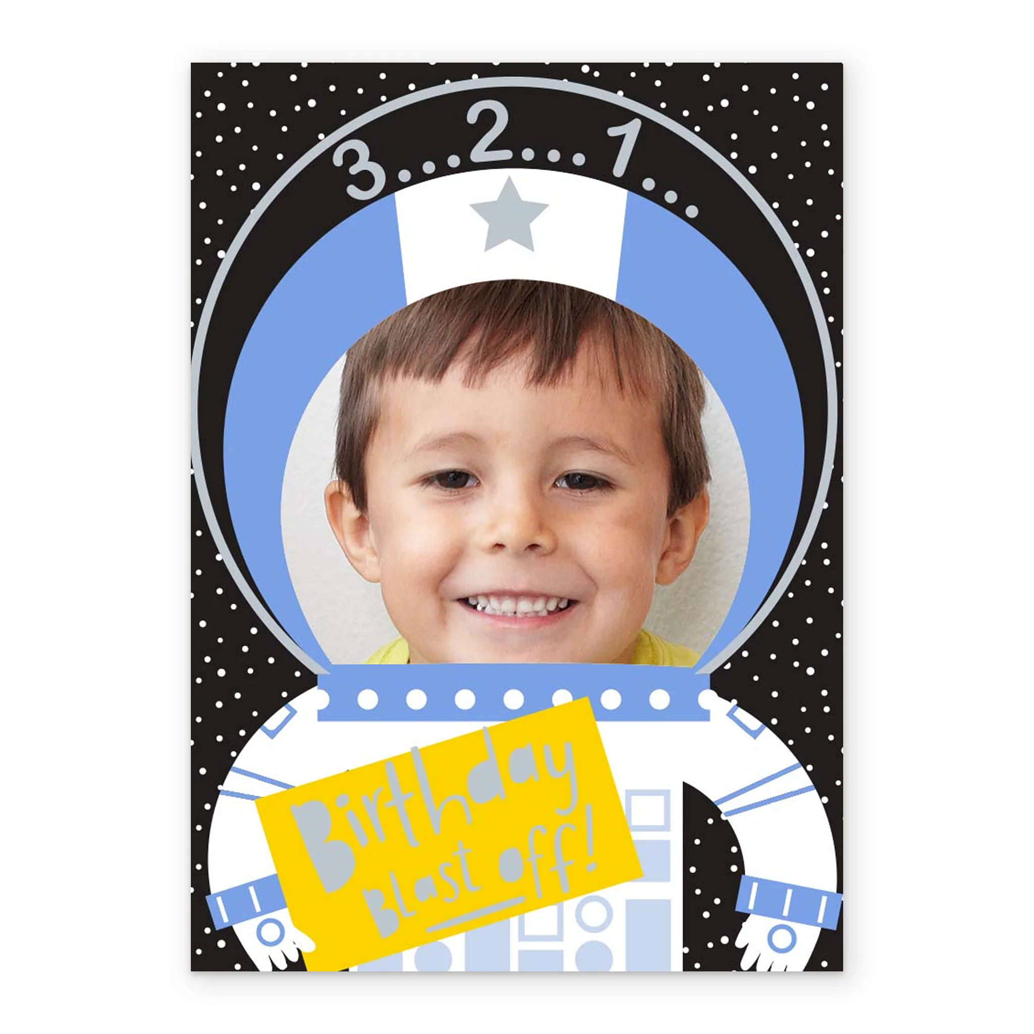 Personalised Kids Birthday Spaceman Card - Image 2