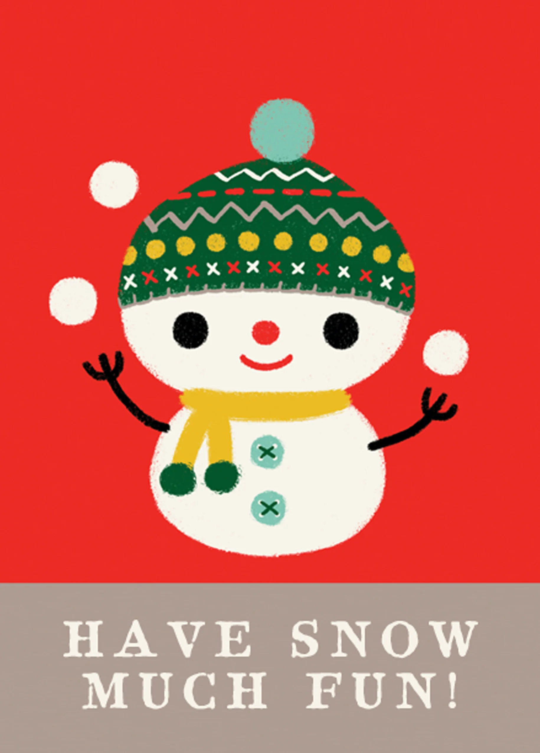 Personalised Kids Christmas Editable Cute Snowman Card