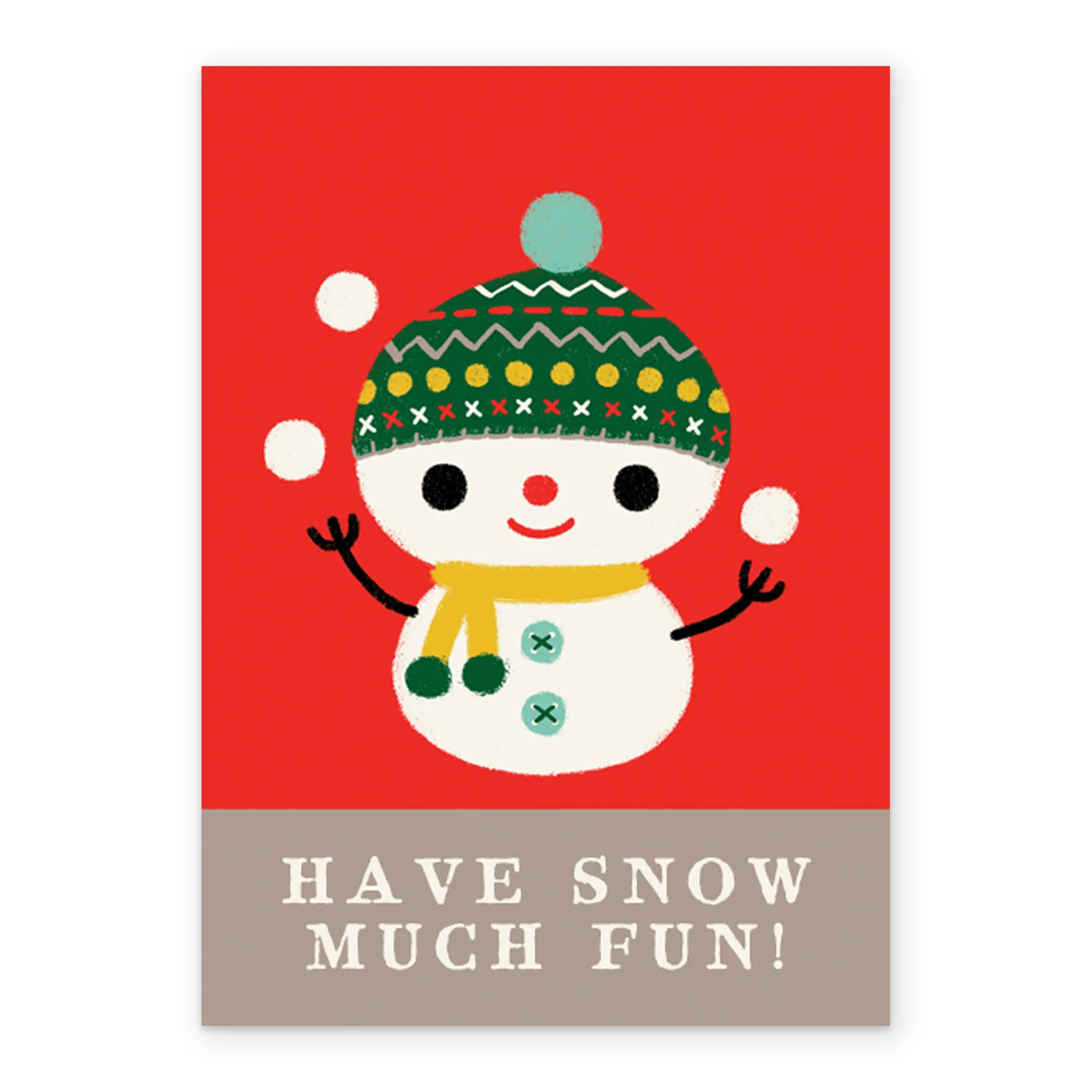 Personalised Kids Christmas Editable Cute Snowman Card - Image 2