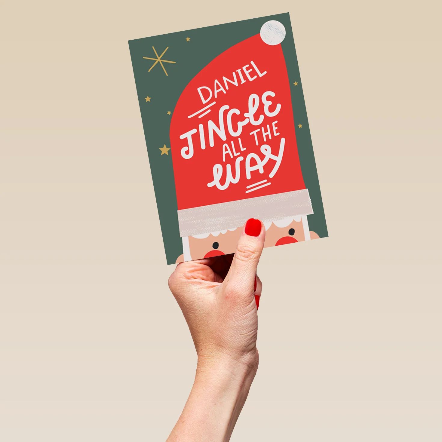 Personalised Kids Christmas Editable Jingle All The Way Card - Image 5