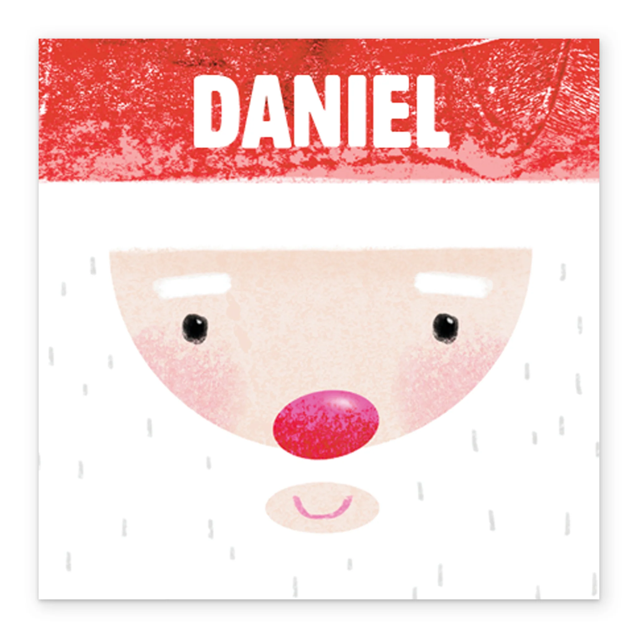 Personalised Kids Christmas Santa Face Card - Image 2