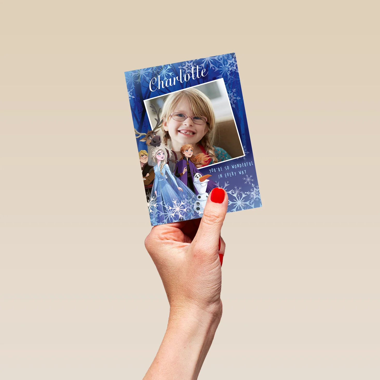 Personalised Kids Disney Frozen Photo Christmas Card - Image 4