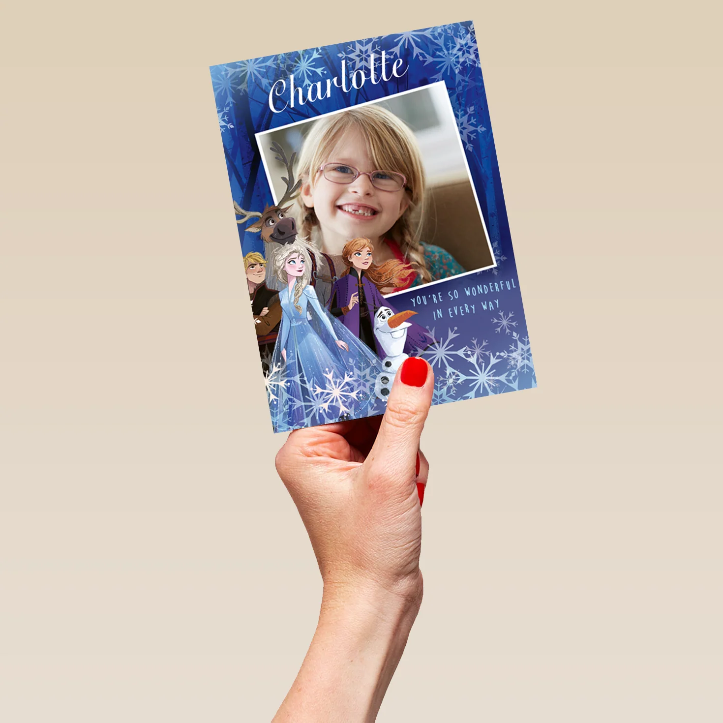 Personalised Kids Disney Frozen Photo Christmas Card - Image 5