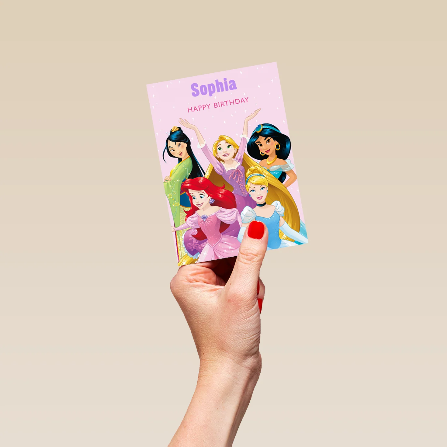 Personalised Kids Disney Princesses Birthday Card - Image 4