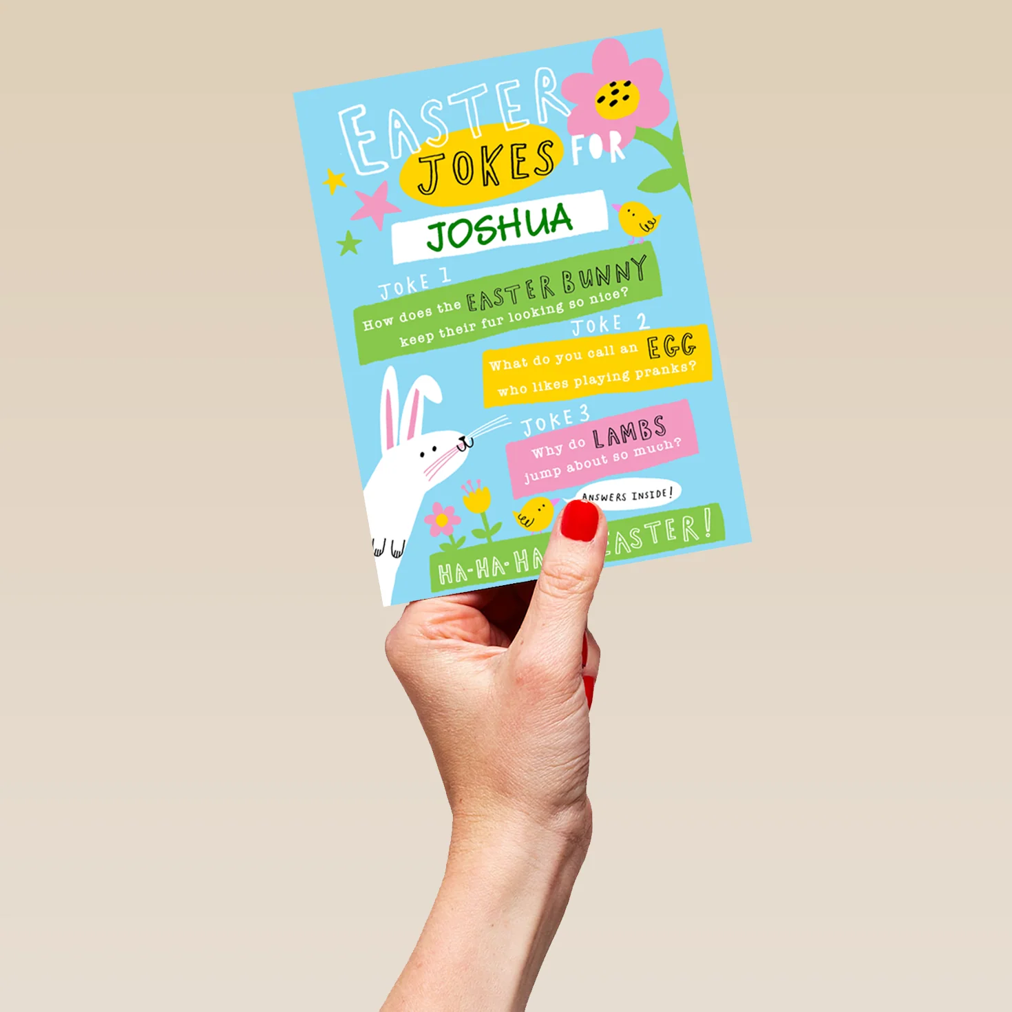 Personalised Kids Easter Fun Activity Easter Card - Image 5