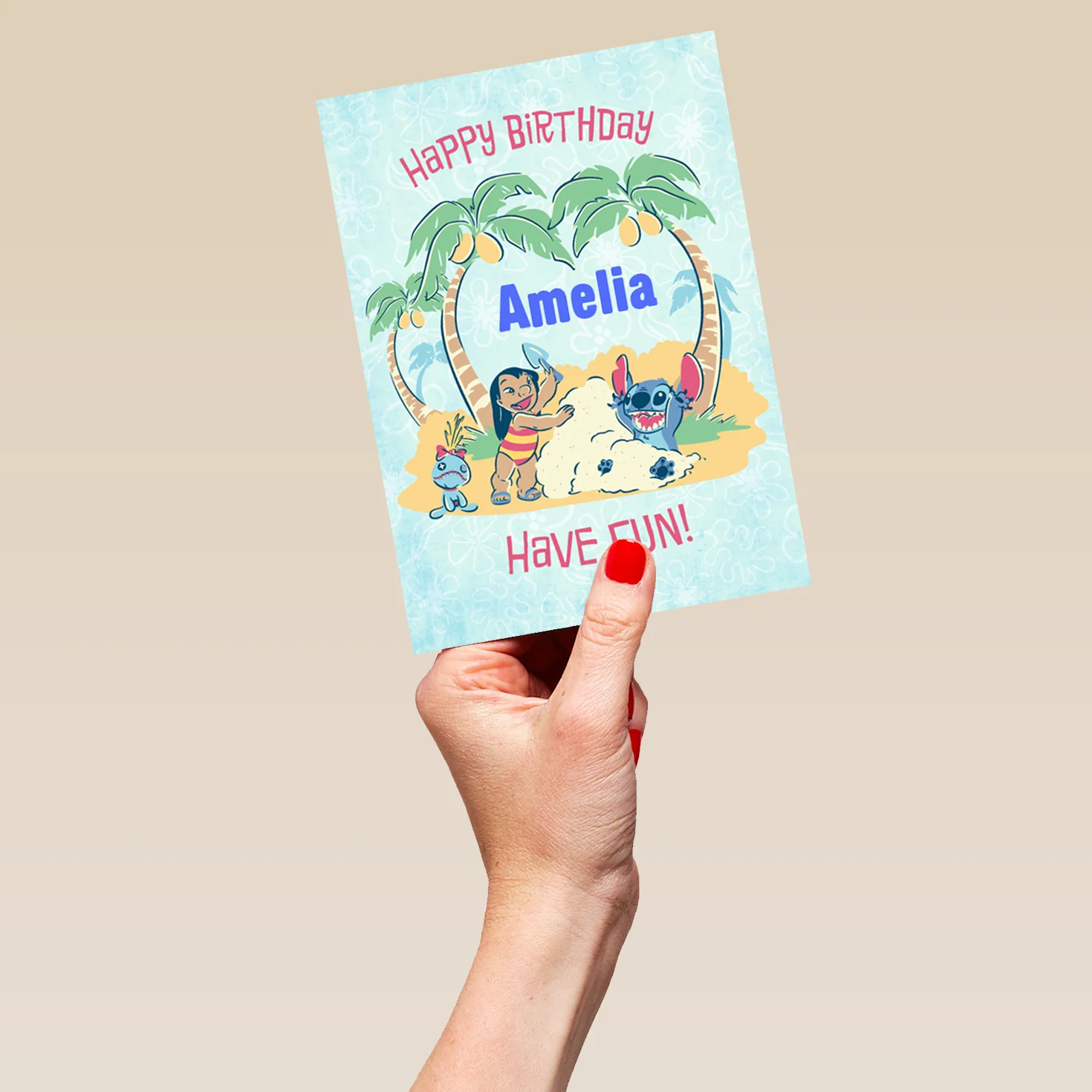 Personalised Kids Disney Lilo & Stitch Birthday Card - Image 5