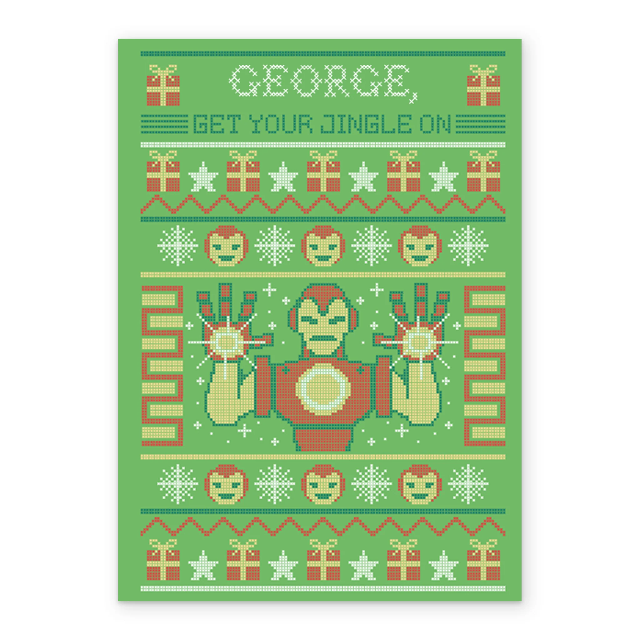 Personalised Kids MARVEL Avengers Iron Man Christmas Card - Image 2
