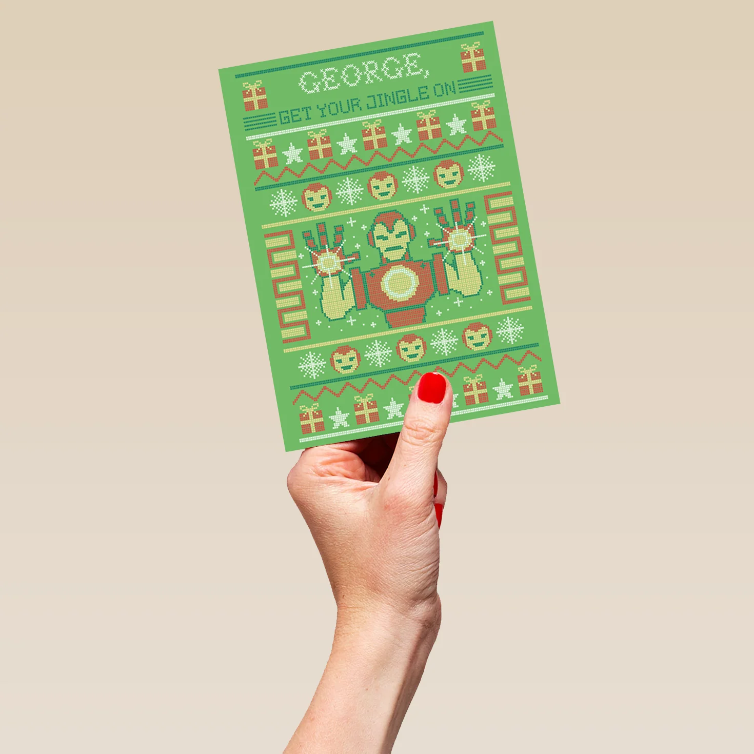 Personalised Kids MARVEL Avengers Iron Man Christmas Card - Image 5