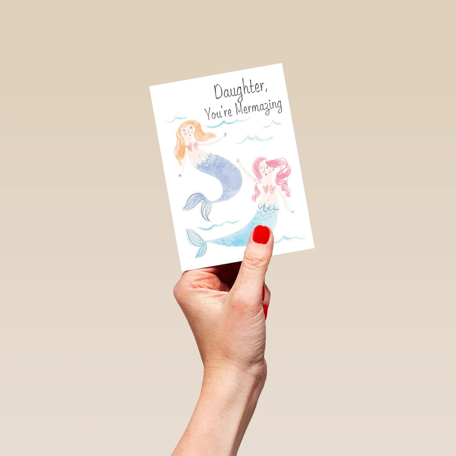 Personalised Kids Mermaid Card For Daughter - Image 4