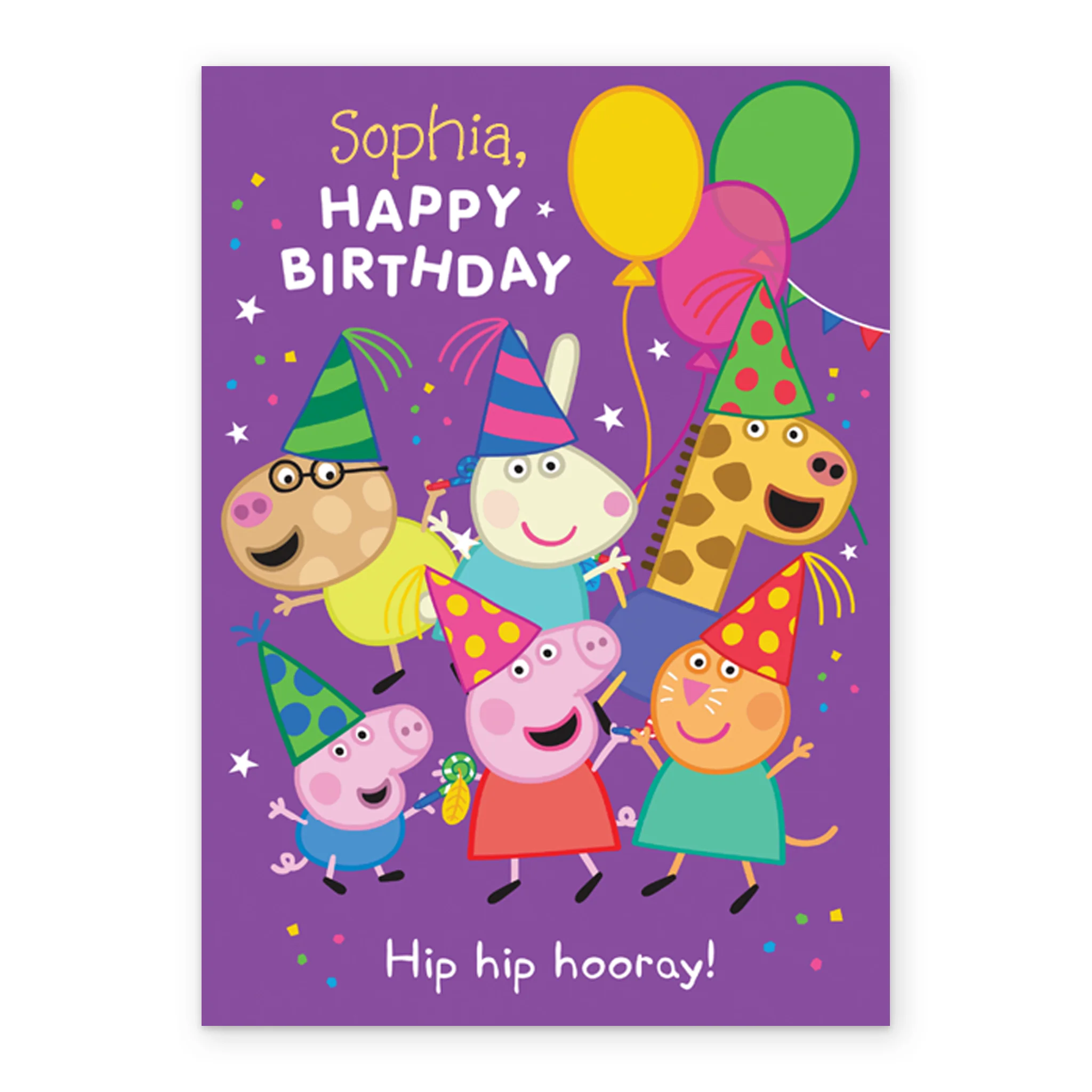 Personalised Kids Peppa Pig Hooray Its Your Birthday Card - Image 2