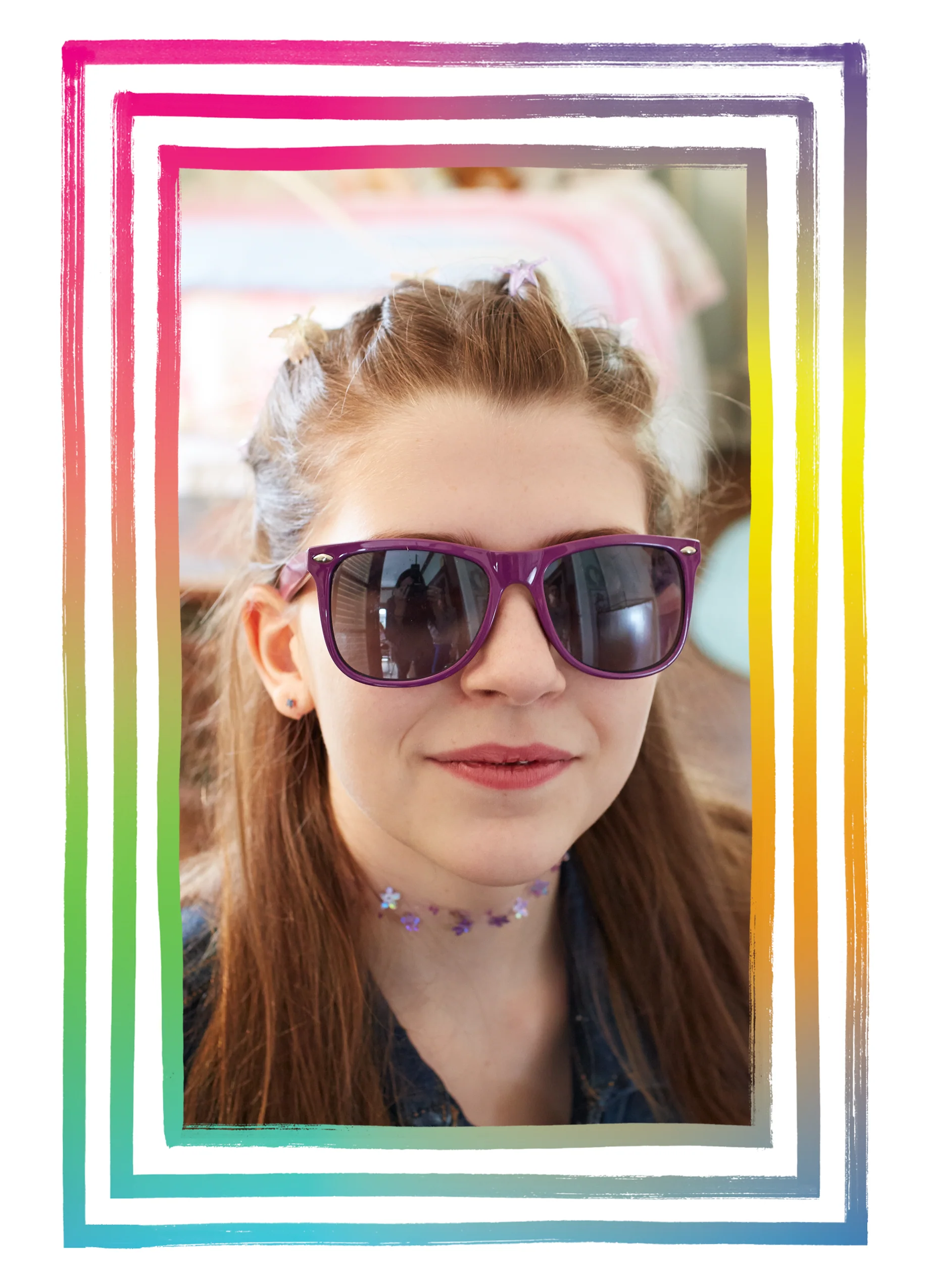 Personalised Kids Photo Upload Neon Greeting Card