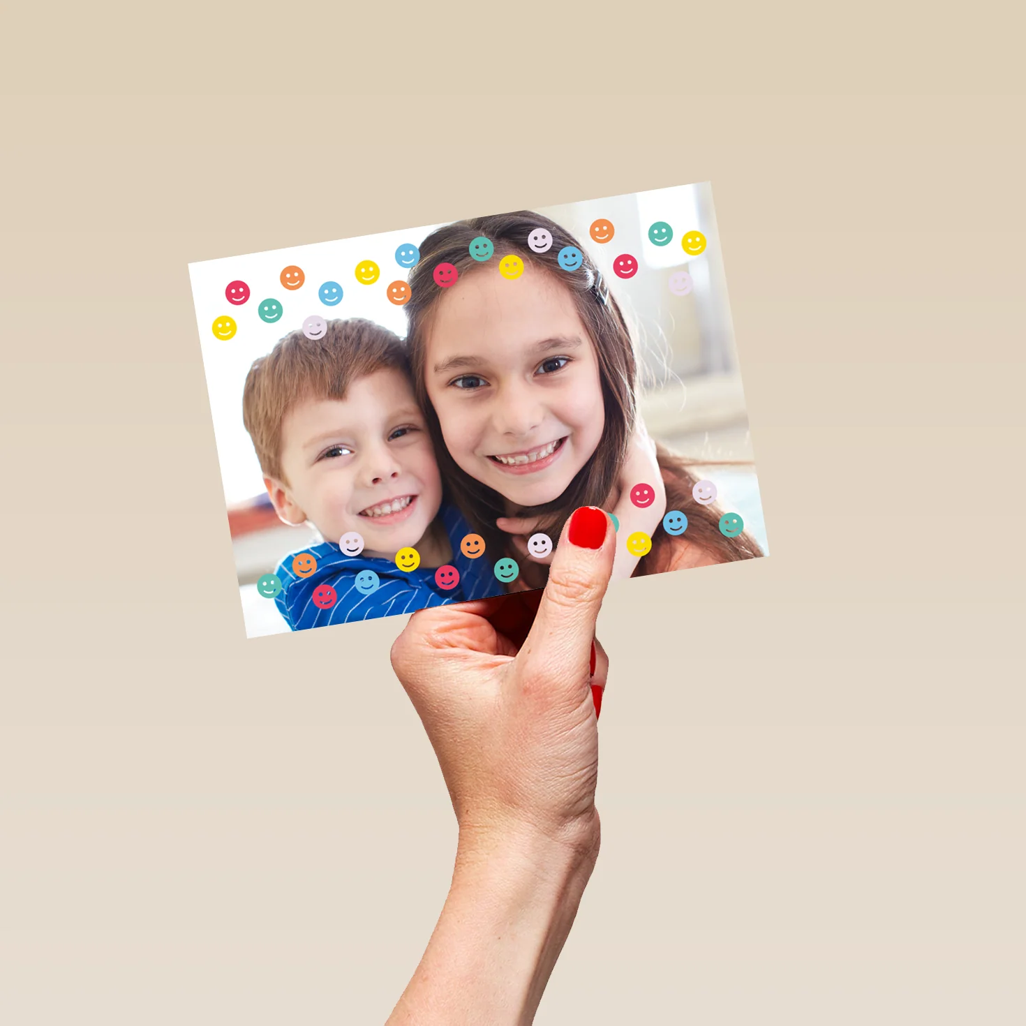Personalised Kids Photo Upload Smiley Faces Greeting Card - Image 5