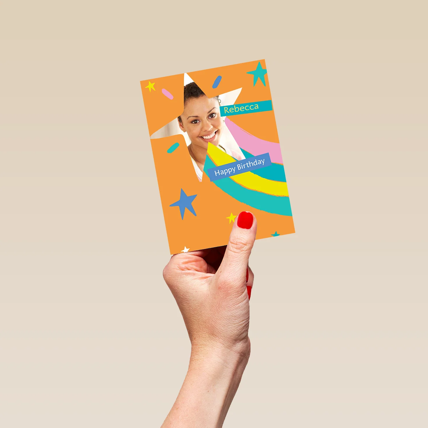Personalised Kids Rainbow Shooting Star Birthday Card - Image 4