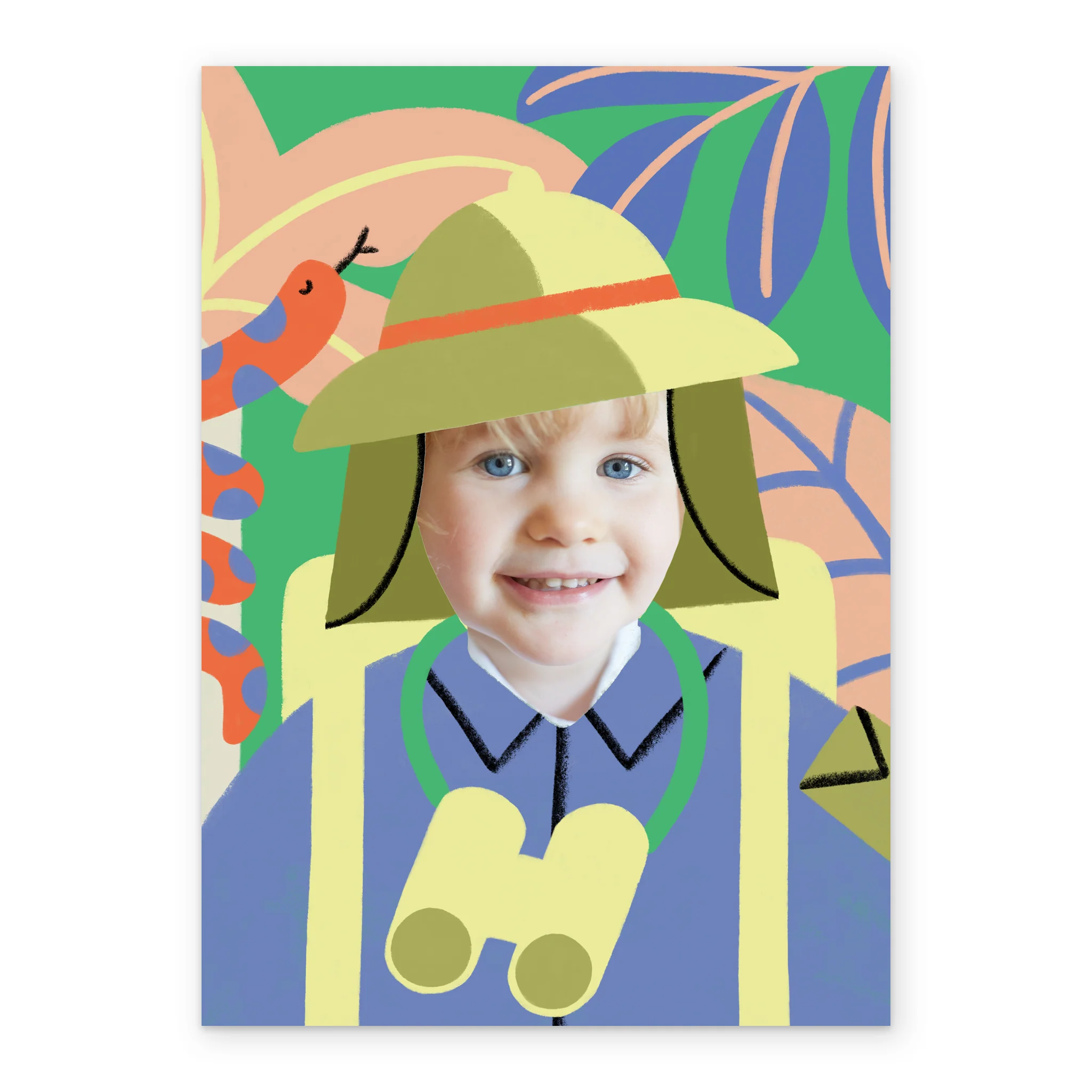 Personalised Kids' 'Safari' Photo Upload Birthday Card - Image 2